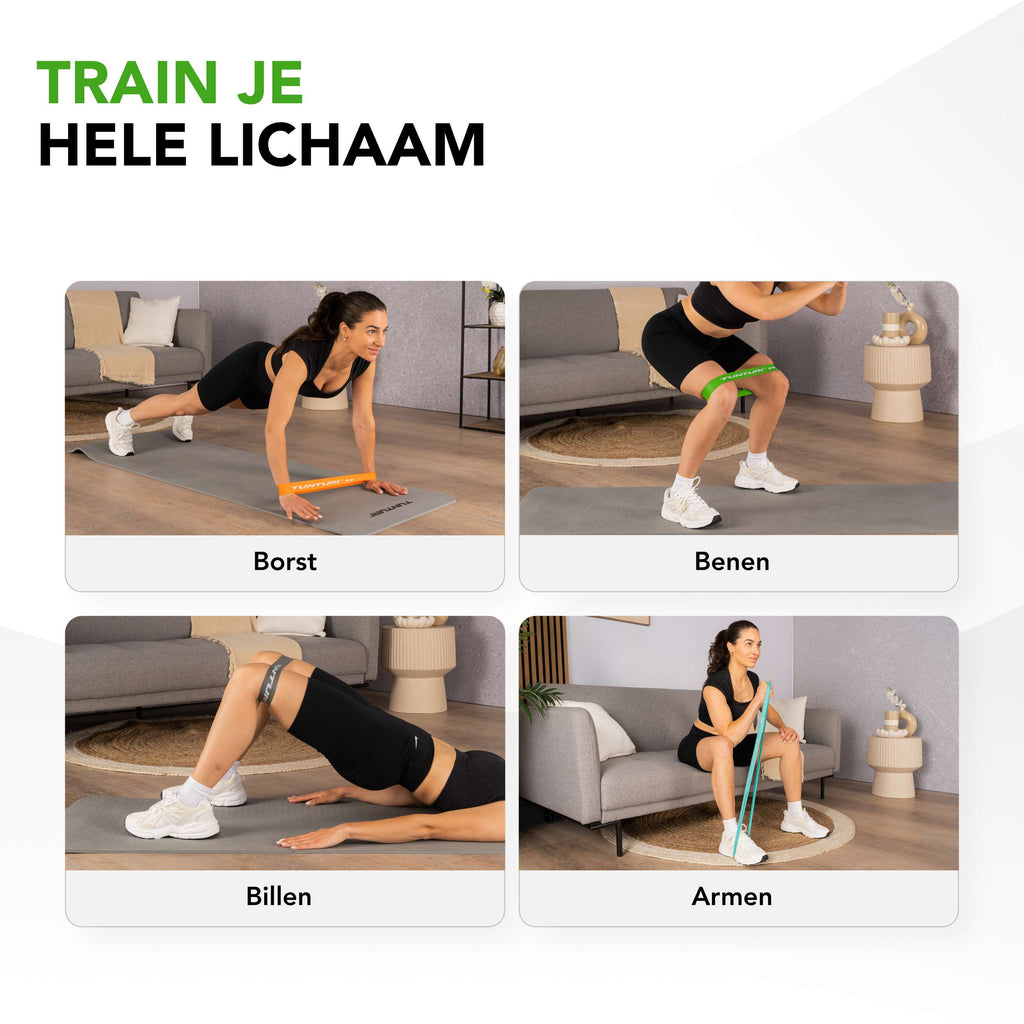 Tunturi Mini Resistance Band Set 4pcs afbeelding 7