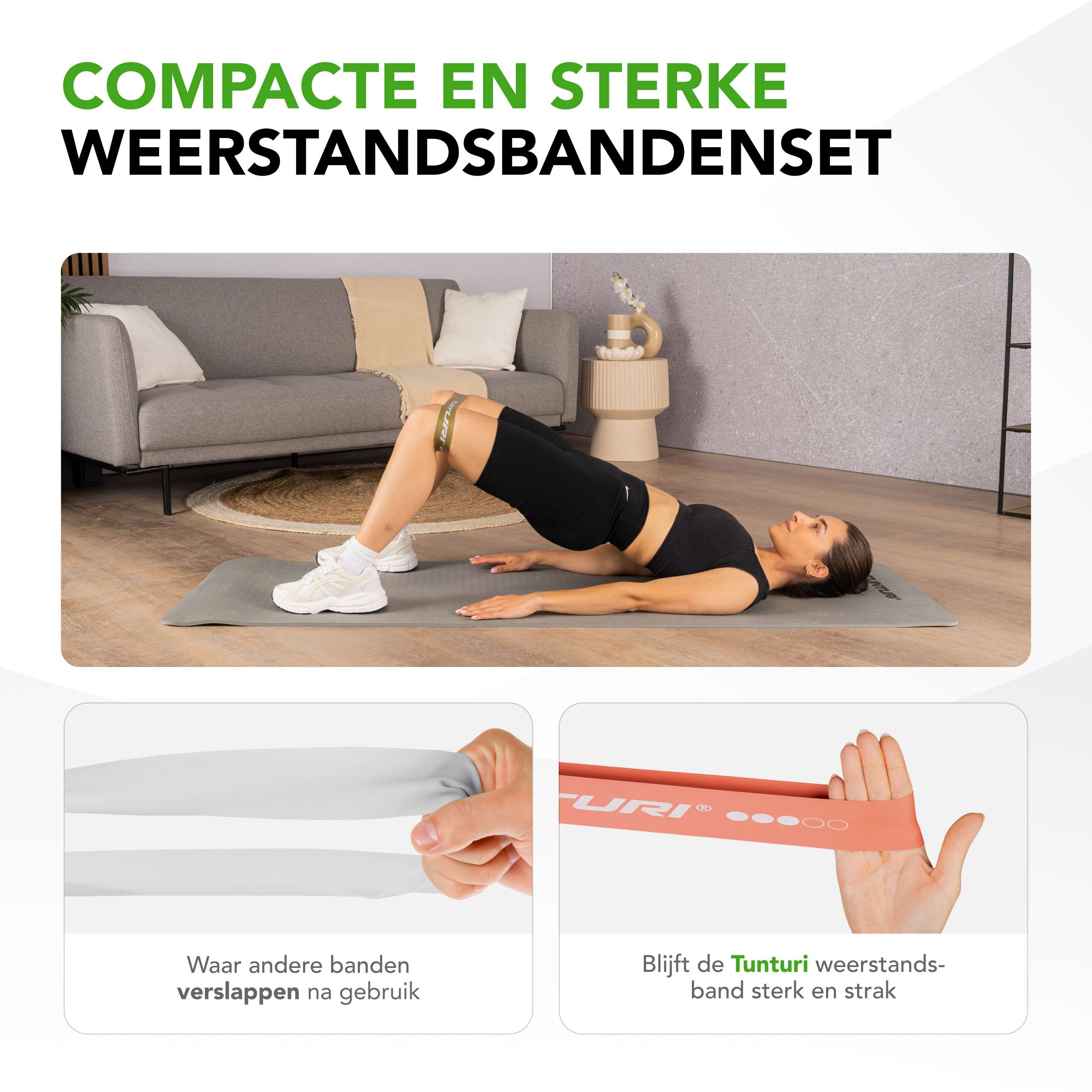 Tunturi Mini Resistance Band Set 5pcs afbeelding 5