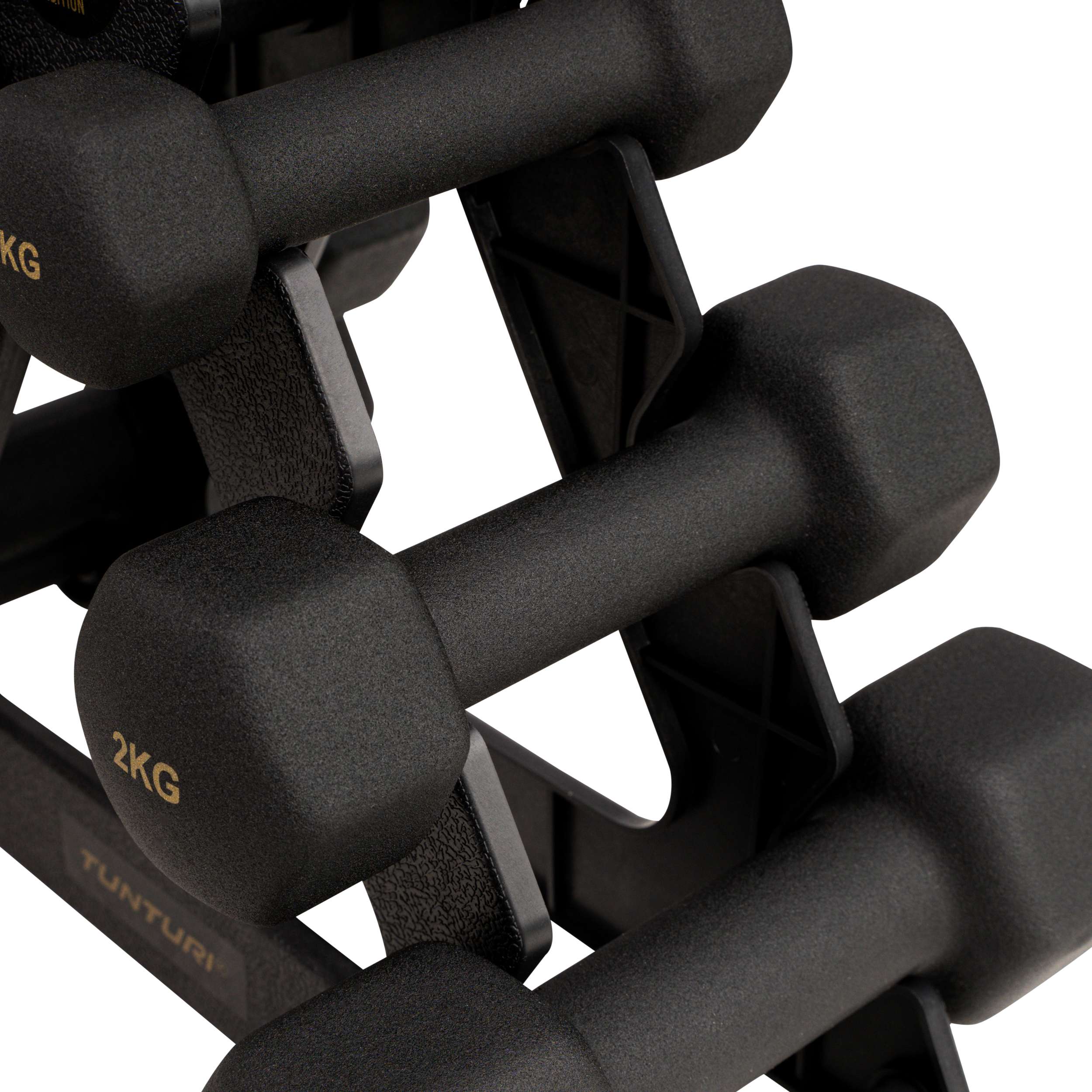 Tunturi Centuri Neopreen Dumbellset 3Prs+Stand afbeelding 5