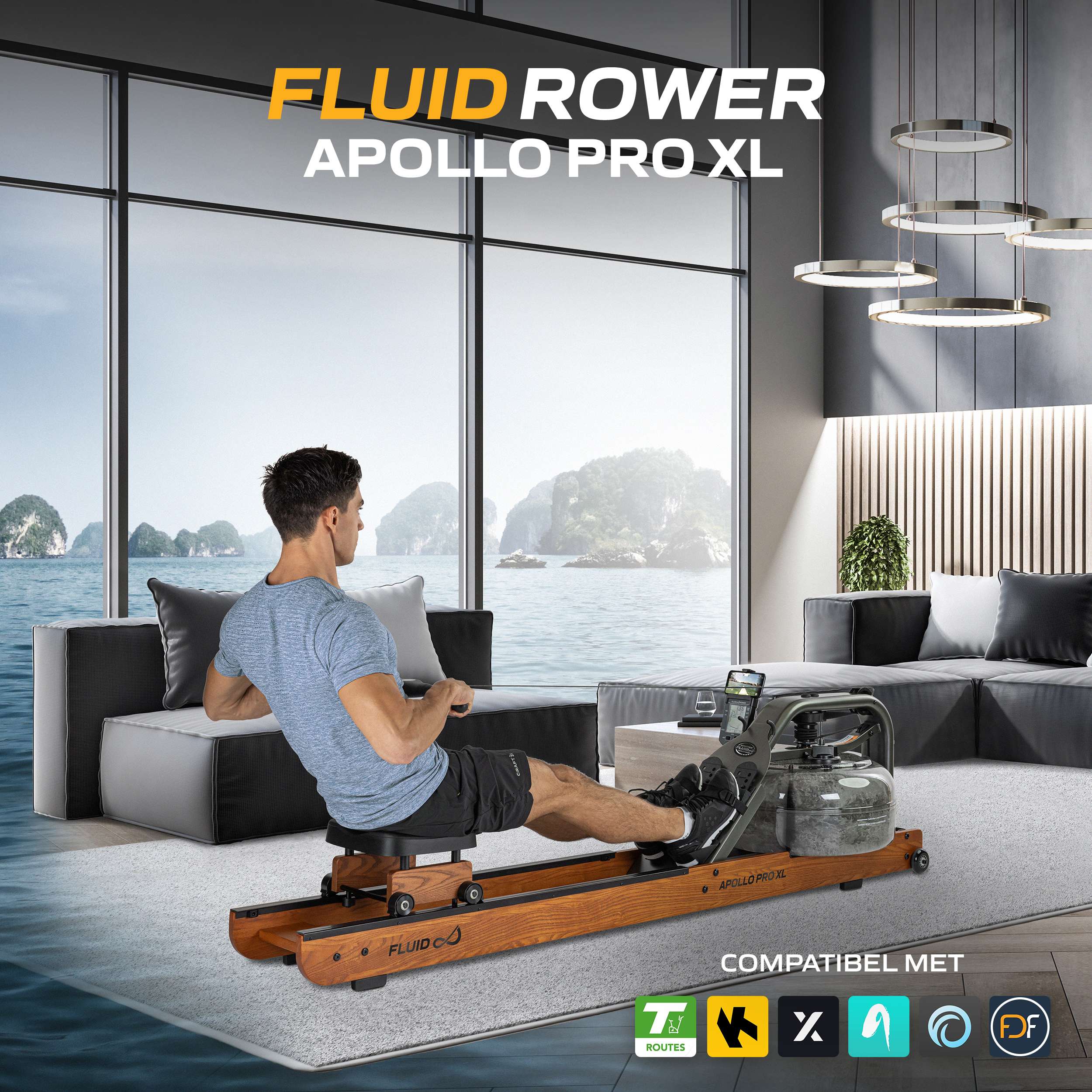 Fluid Rower Apollo Pro XL (1/2) afbeelding 8
