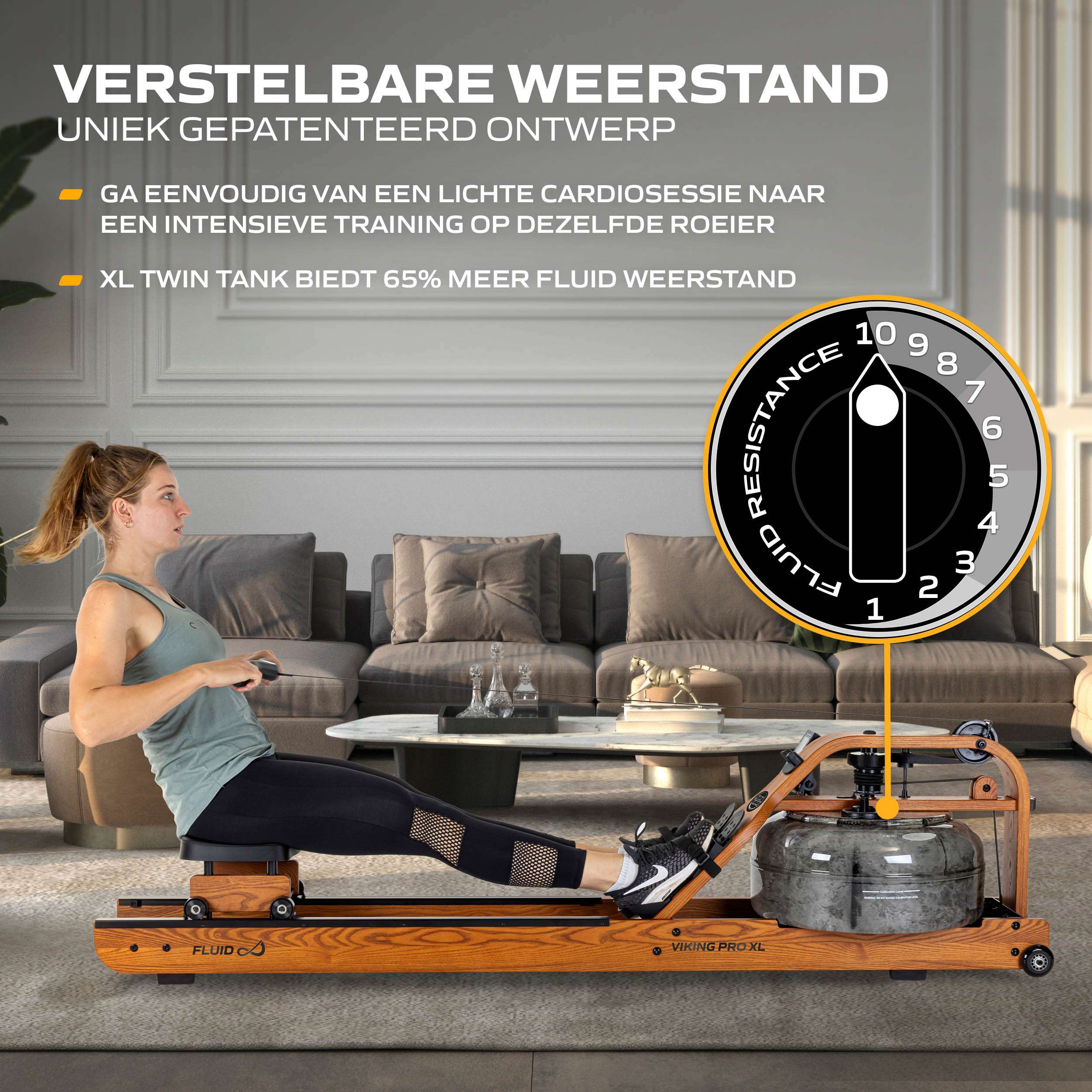Fluid Rower Viking Pro XL (1/2) afbeelding 3