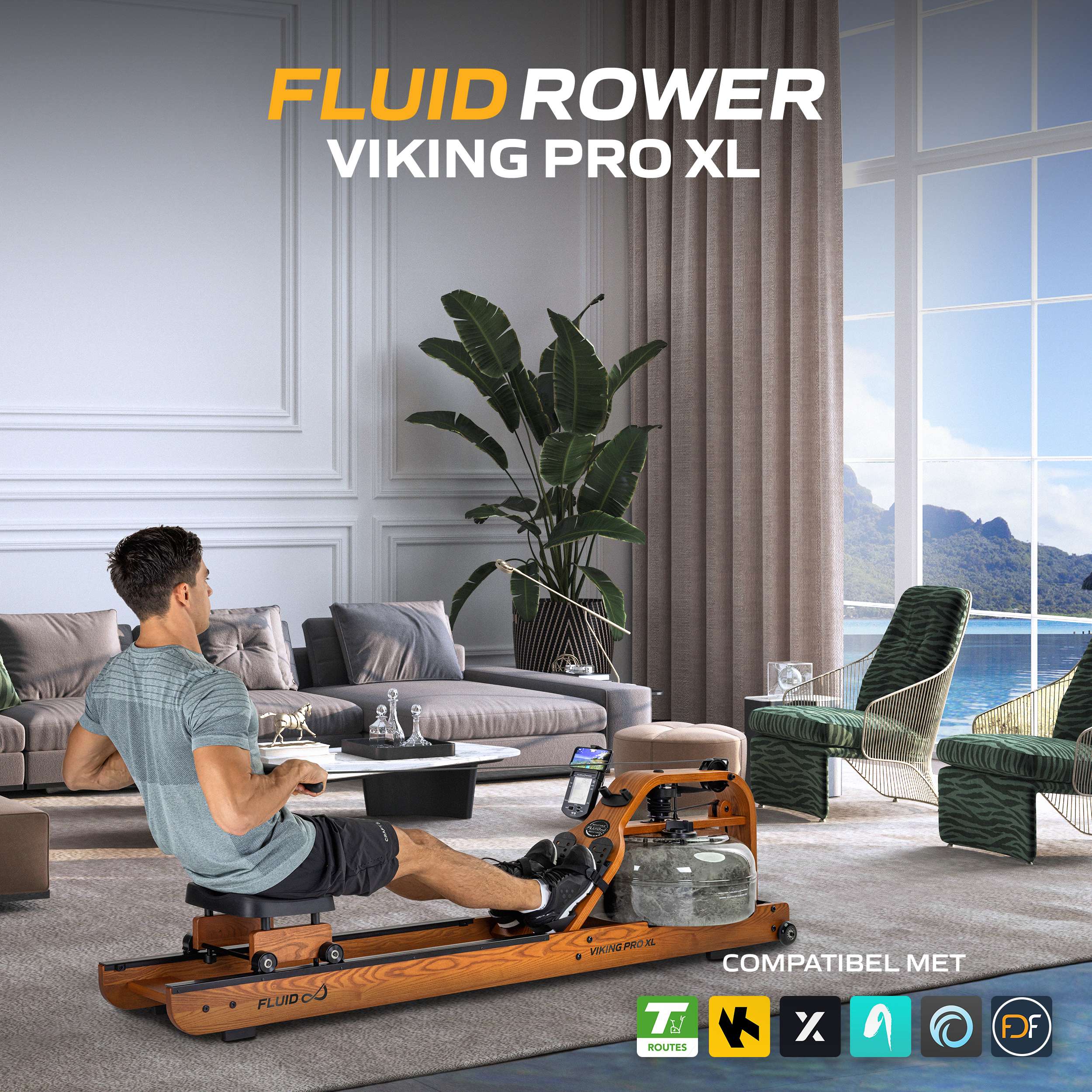 Fluid Rower Viking Pro XL (1/2) afbeelding 8