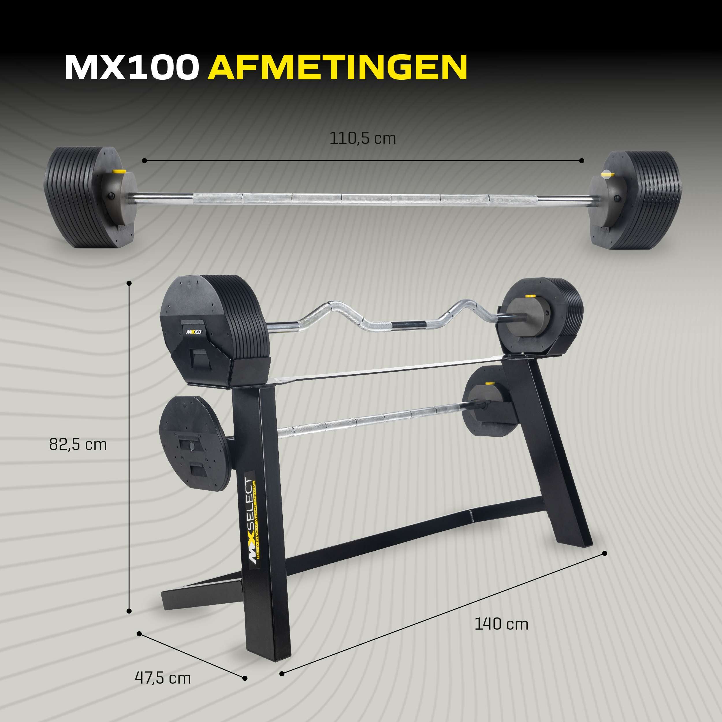 MX Select MX100 Barbell System & Stand (1/2) afbeelding 6