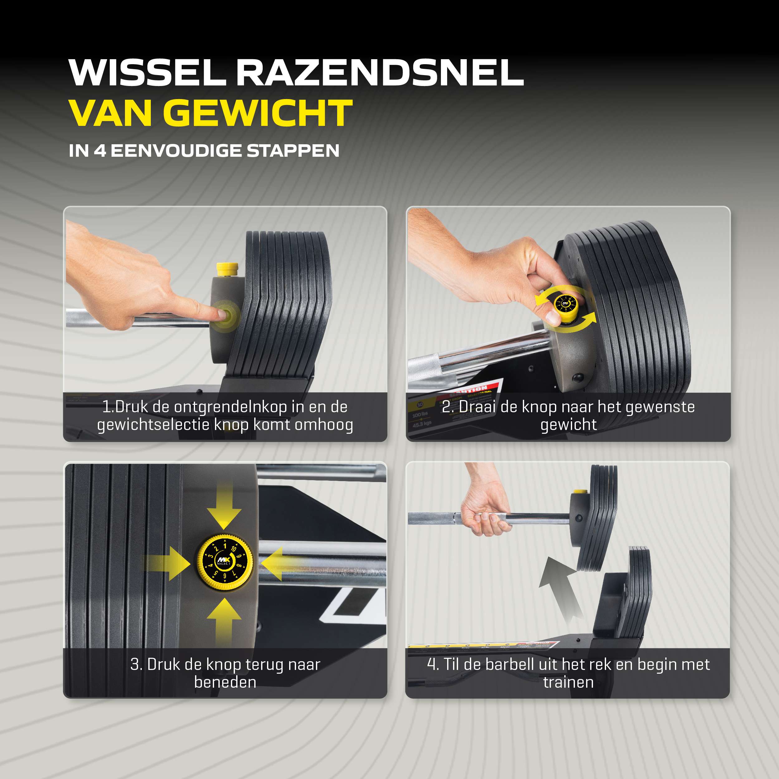 MX Select MX100 Barbell System & Stand (1/2) afbeelding 7