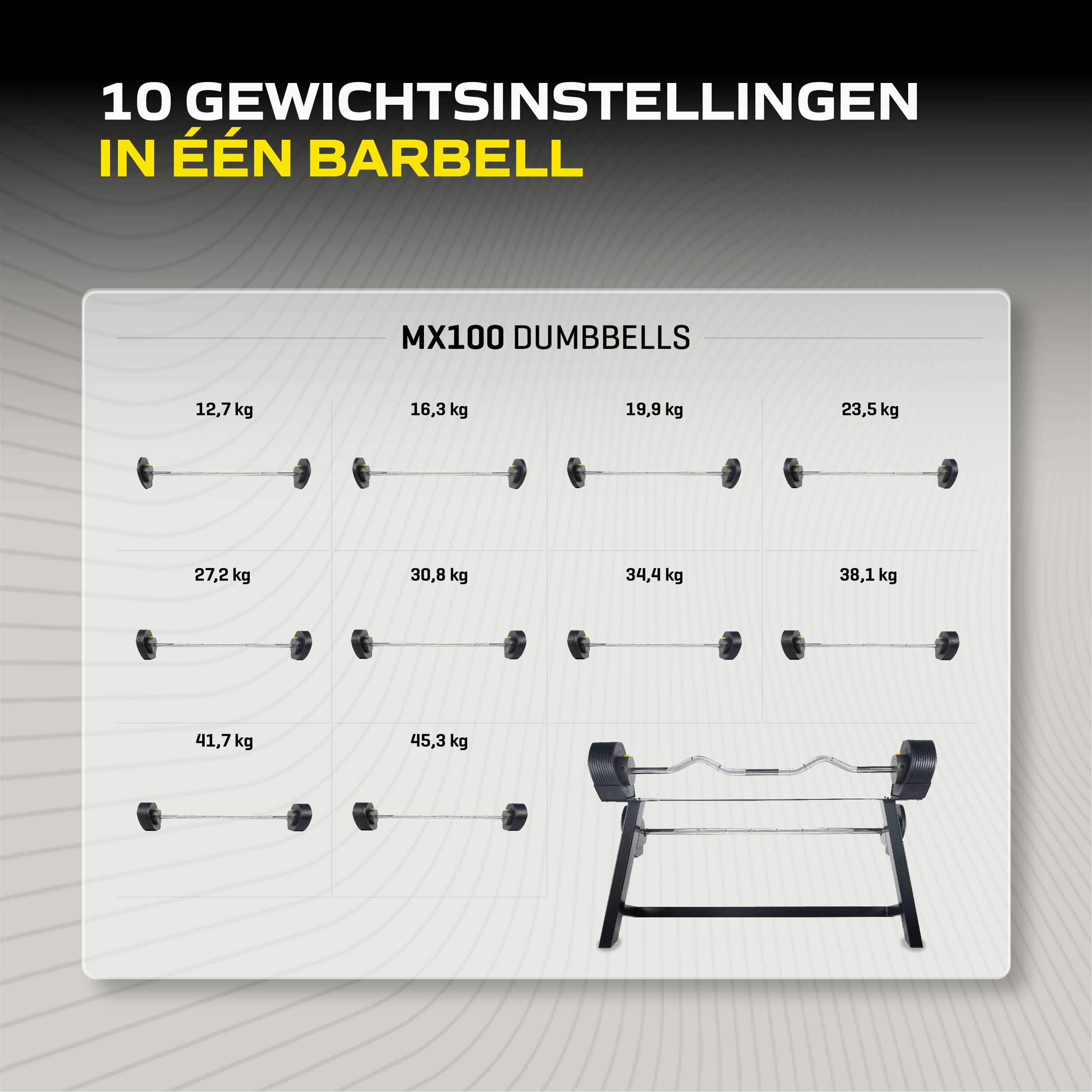 MX Select MX100 Barbell System & Stand (1/2) afbeelding 9