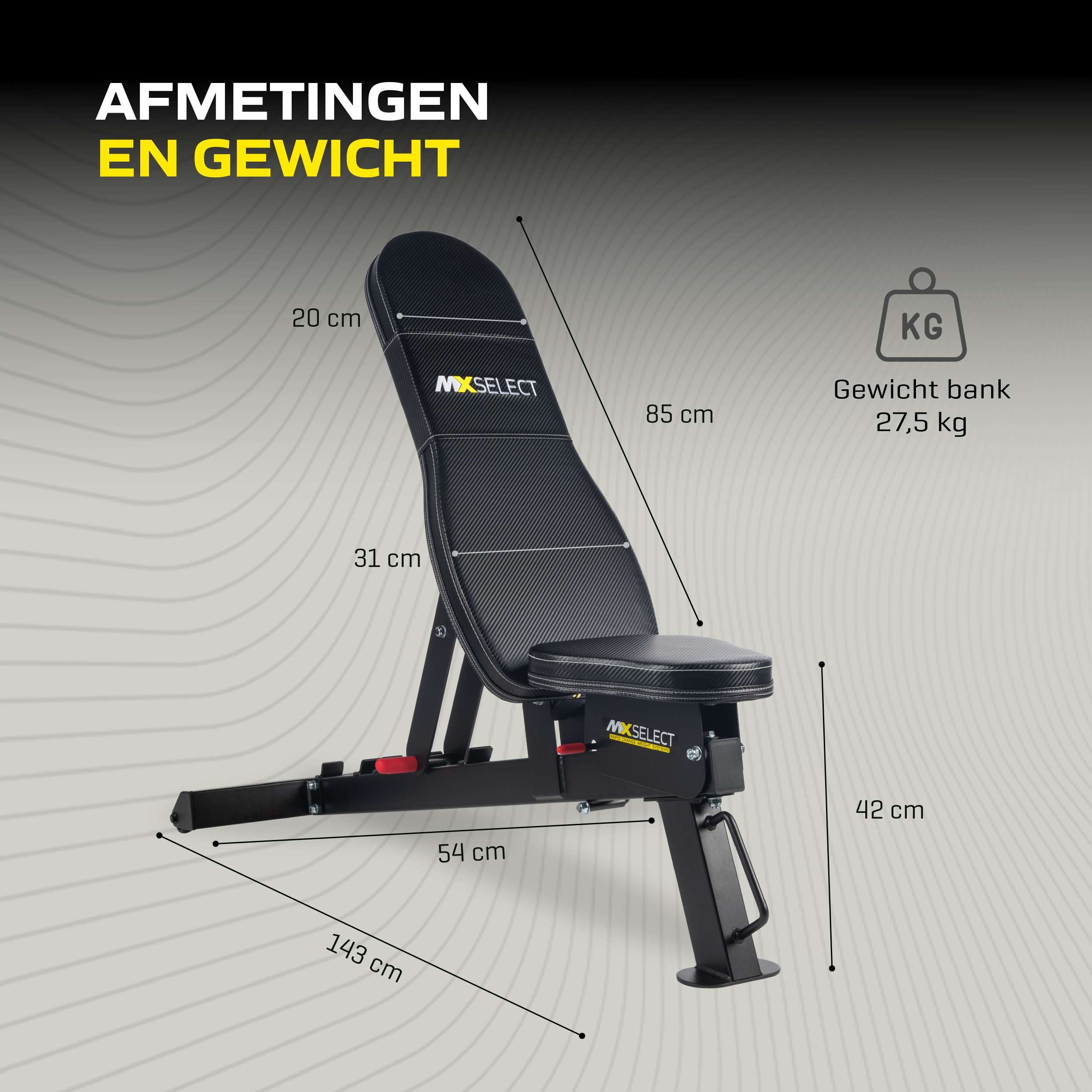 MX Select MX Adjustable Training Bench afbeelding 4