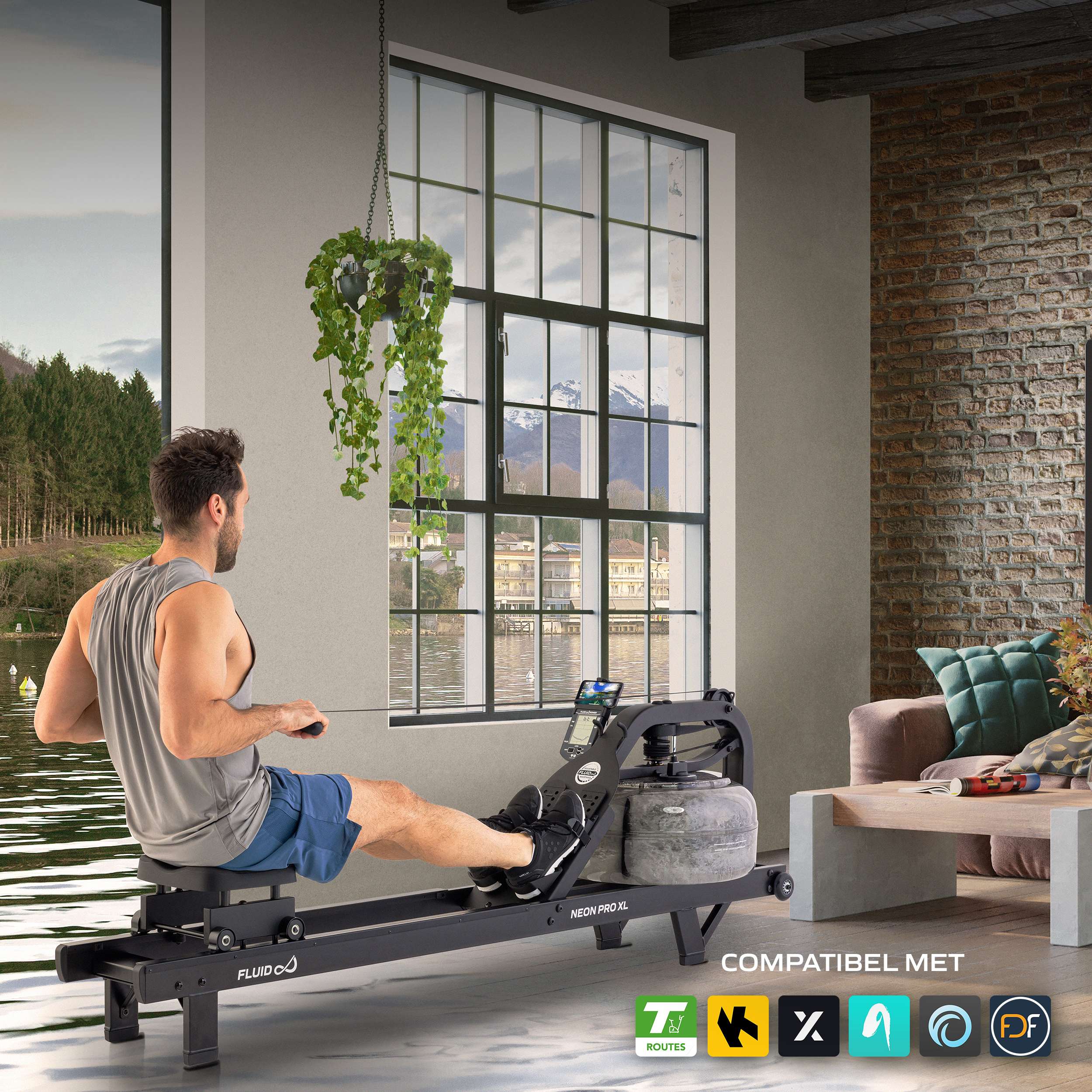Fluid Rower Neon Pro XL (Mat Black) (1/2) afbeelding 8