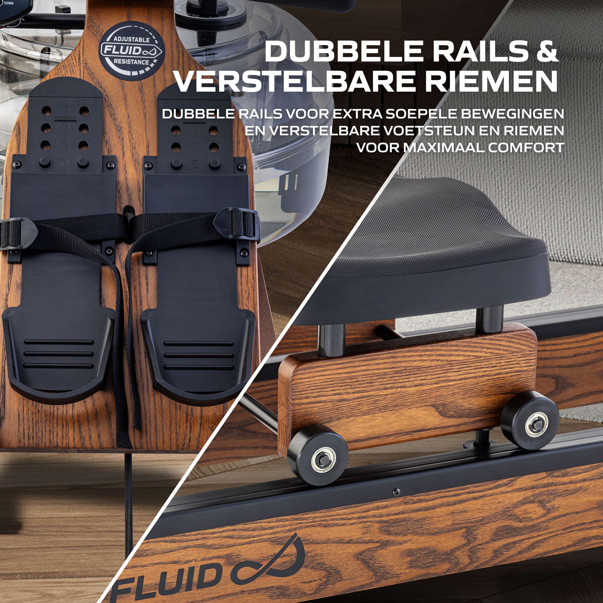 Fluid Rower Viking 3 XL (Walnut color) (1/2) afbeelding 5