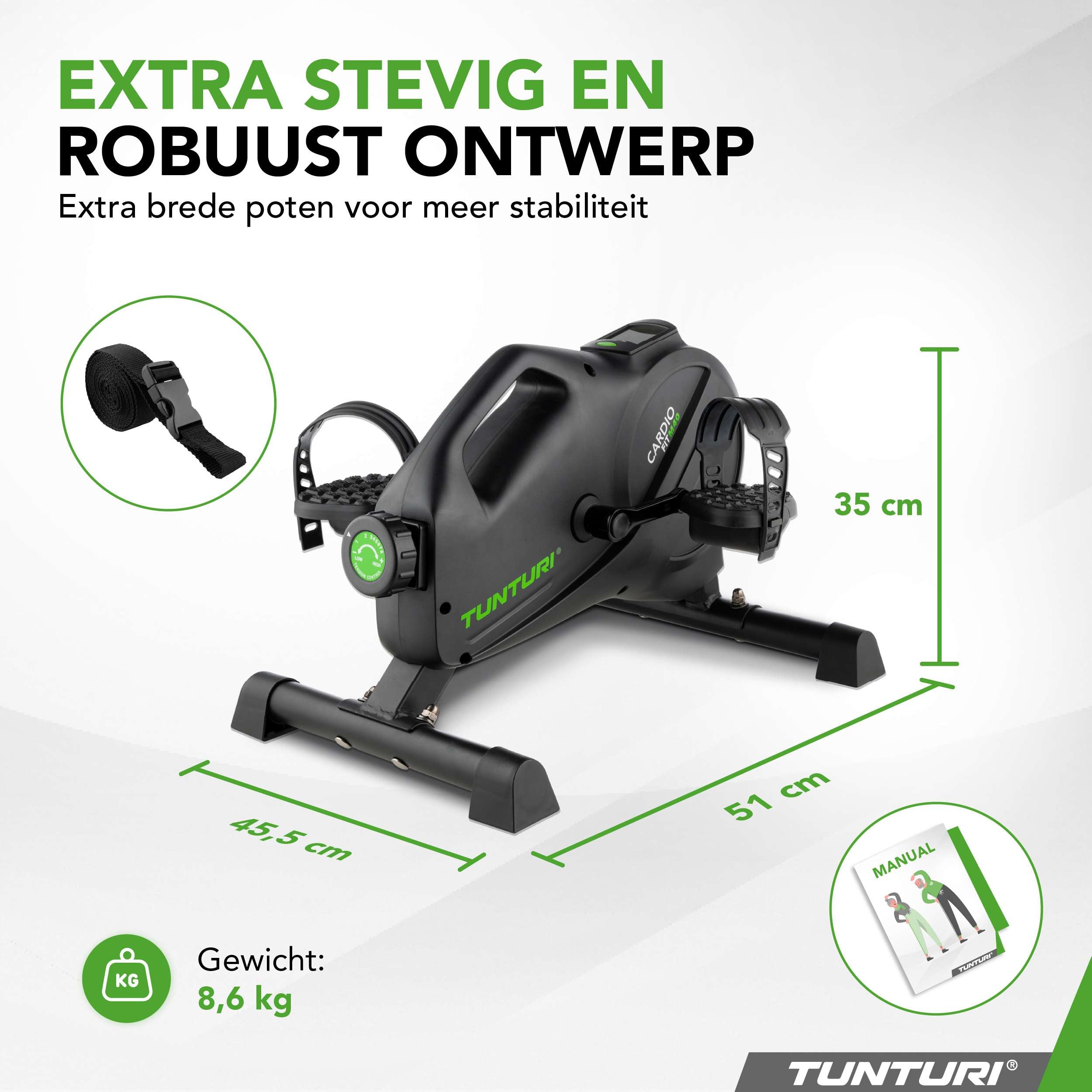 Tunturi Cardio Fit M40 Minibike Magnetic afbeelding 2