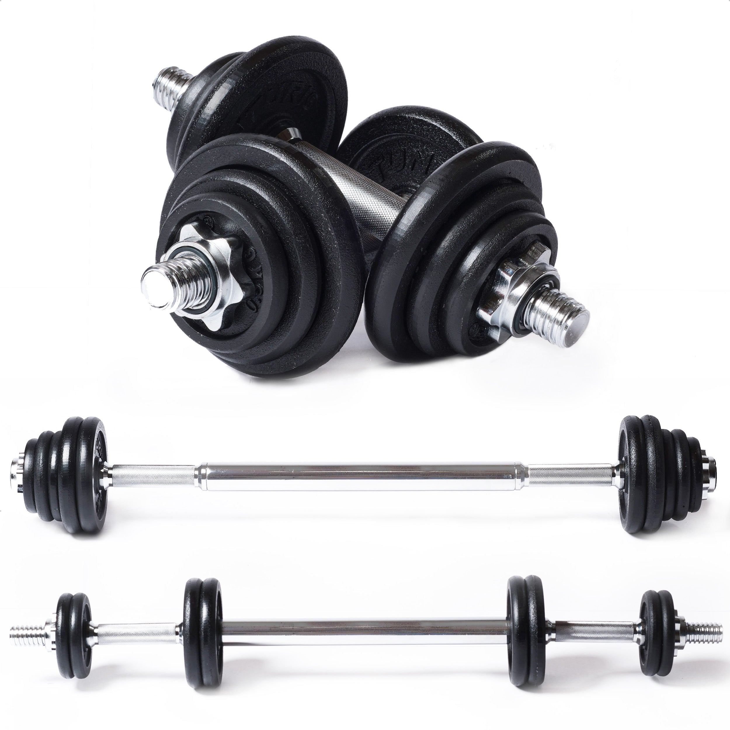 Tunturi Barbell/Dumbbell set, 20kg, Iron