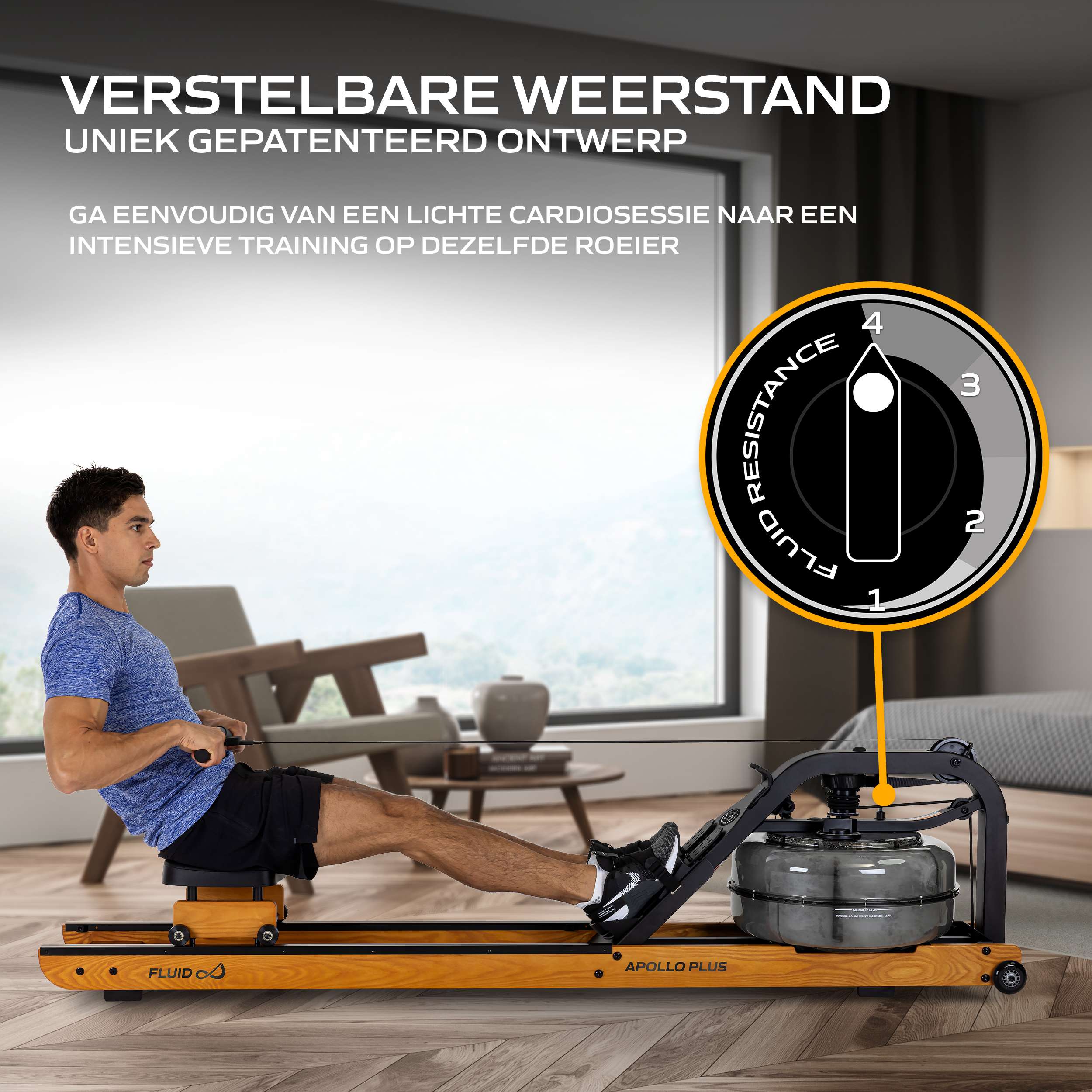 Fluid Rower Apollo Plus (BT) (1/2) afbeelding 3