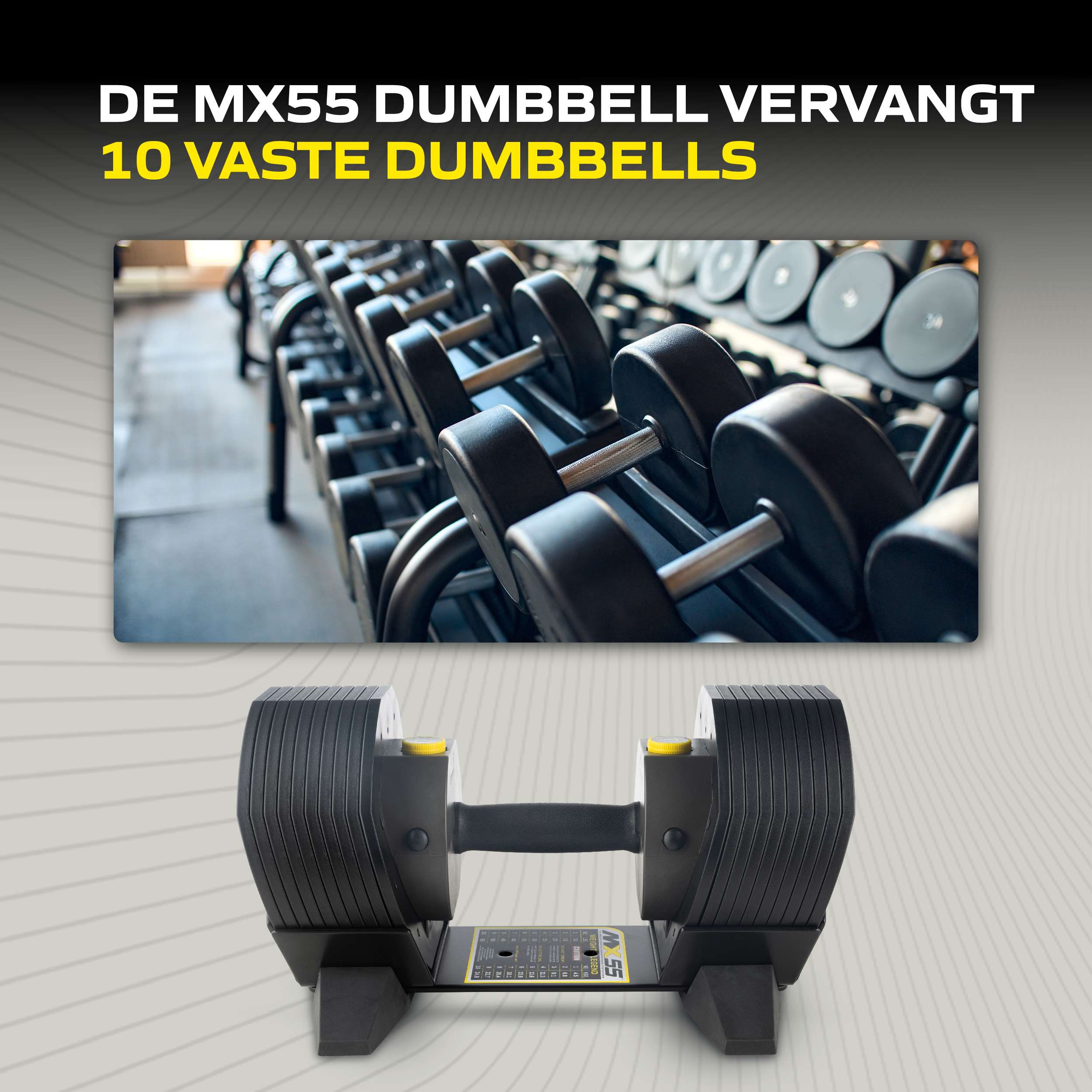 MX Select MX55 Dumbbells 4,5 - 24,9 KG CH afbeelding 8