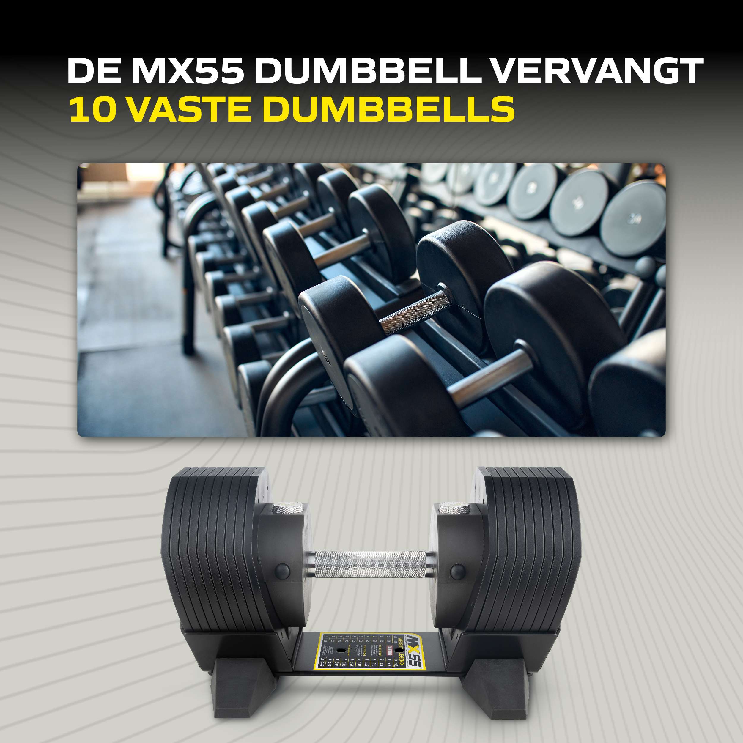 MX Select MX55 Dumbbells 4,5 - 24,9 KG KH afbeelding 8
