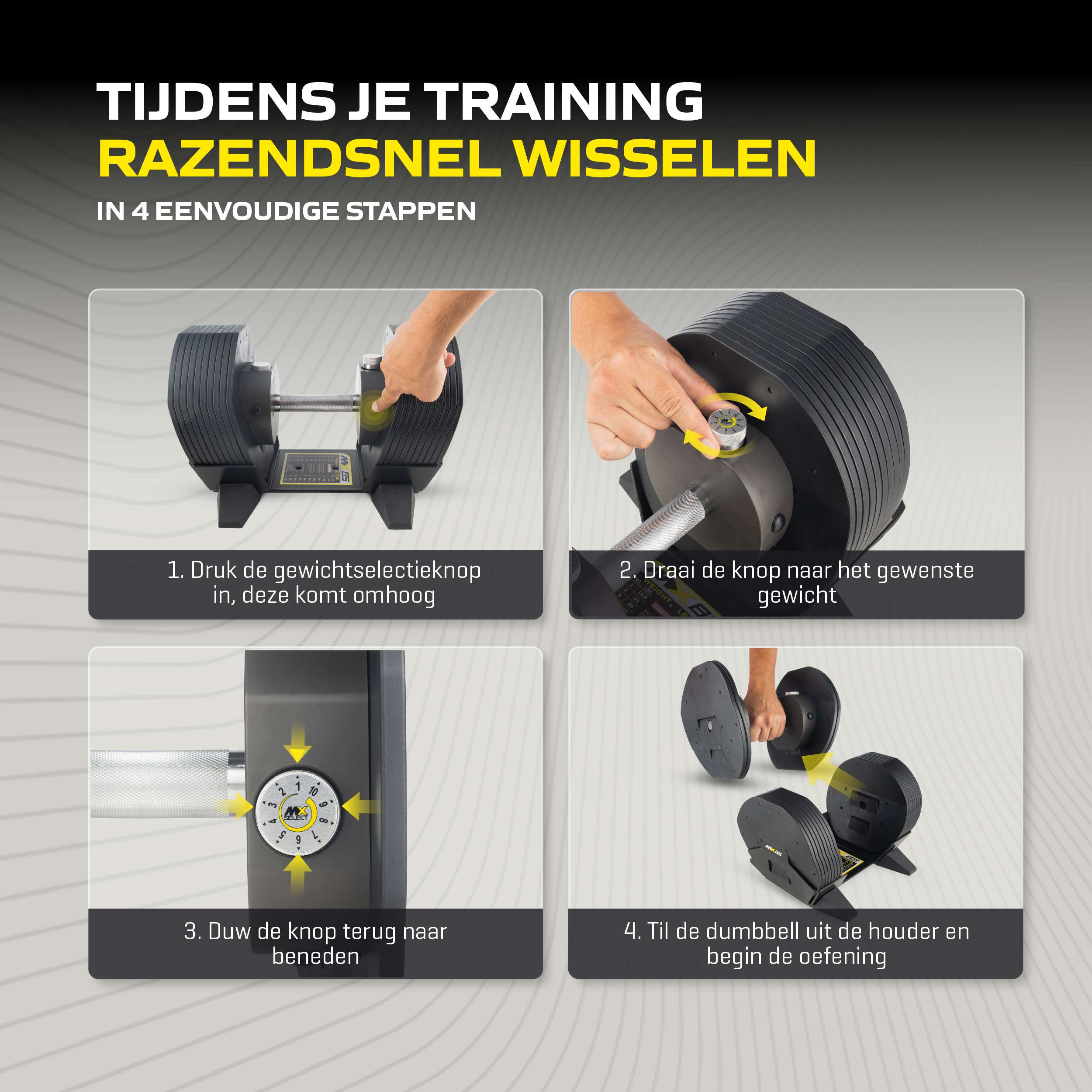 MX Select MX85 Dumbbells 5,6 - 38,6 KG KH afbeelding 7