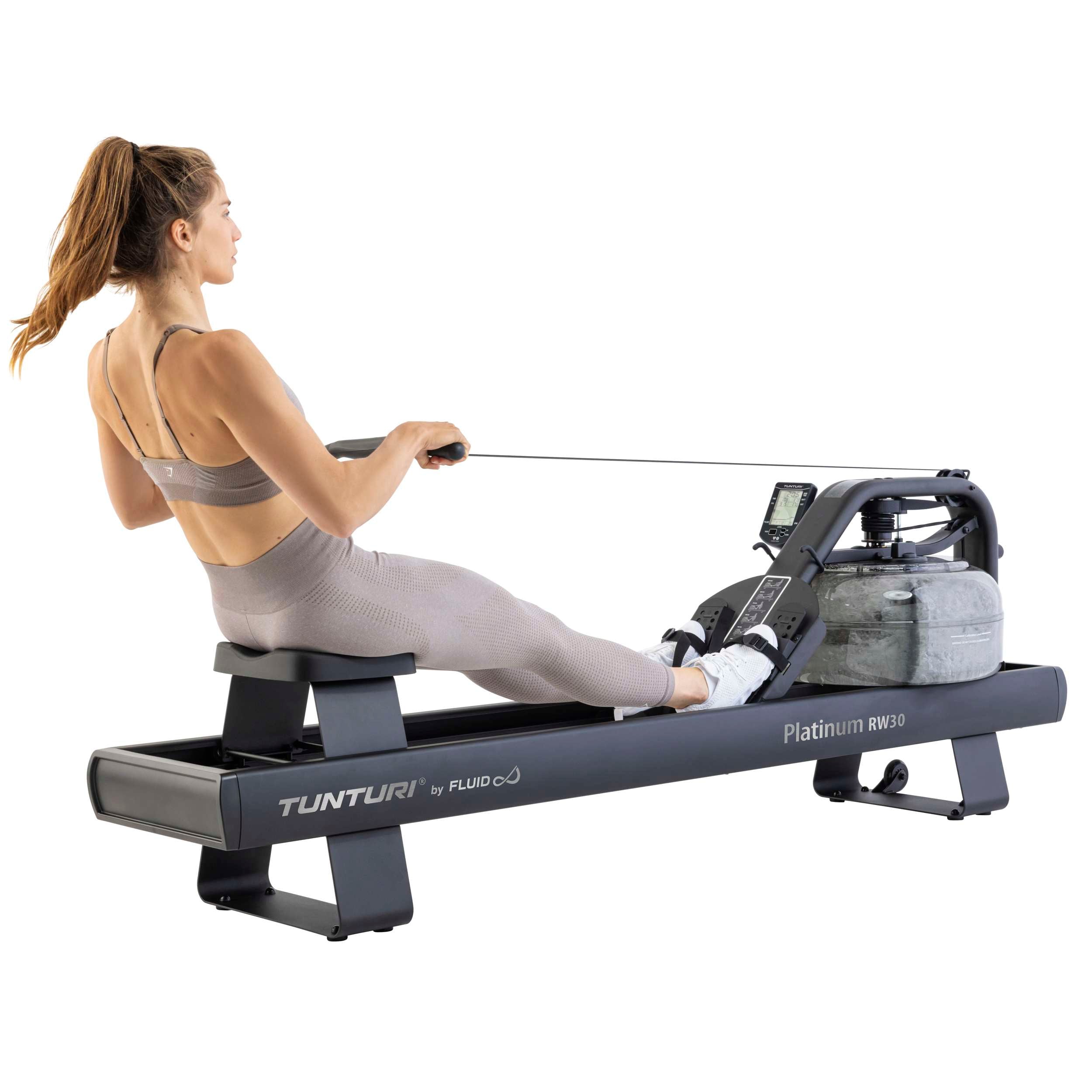 Tunturi Platinum RW30 Rower, By Fluid (1/2) afbeelding 2