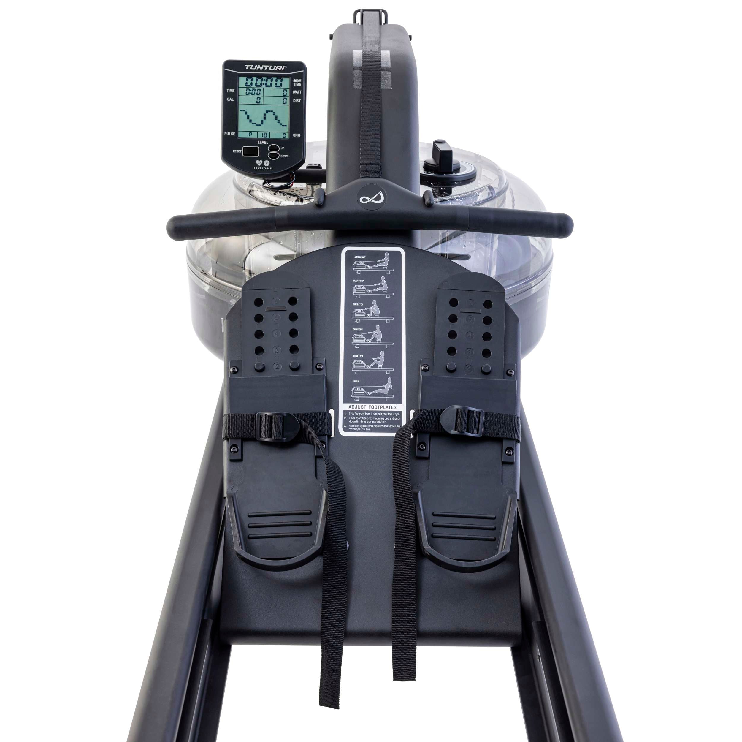 Tunturi Platinum RW30 Rower, By Fluid (1/2) afbeelding 3