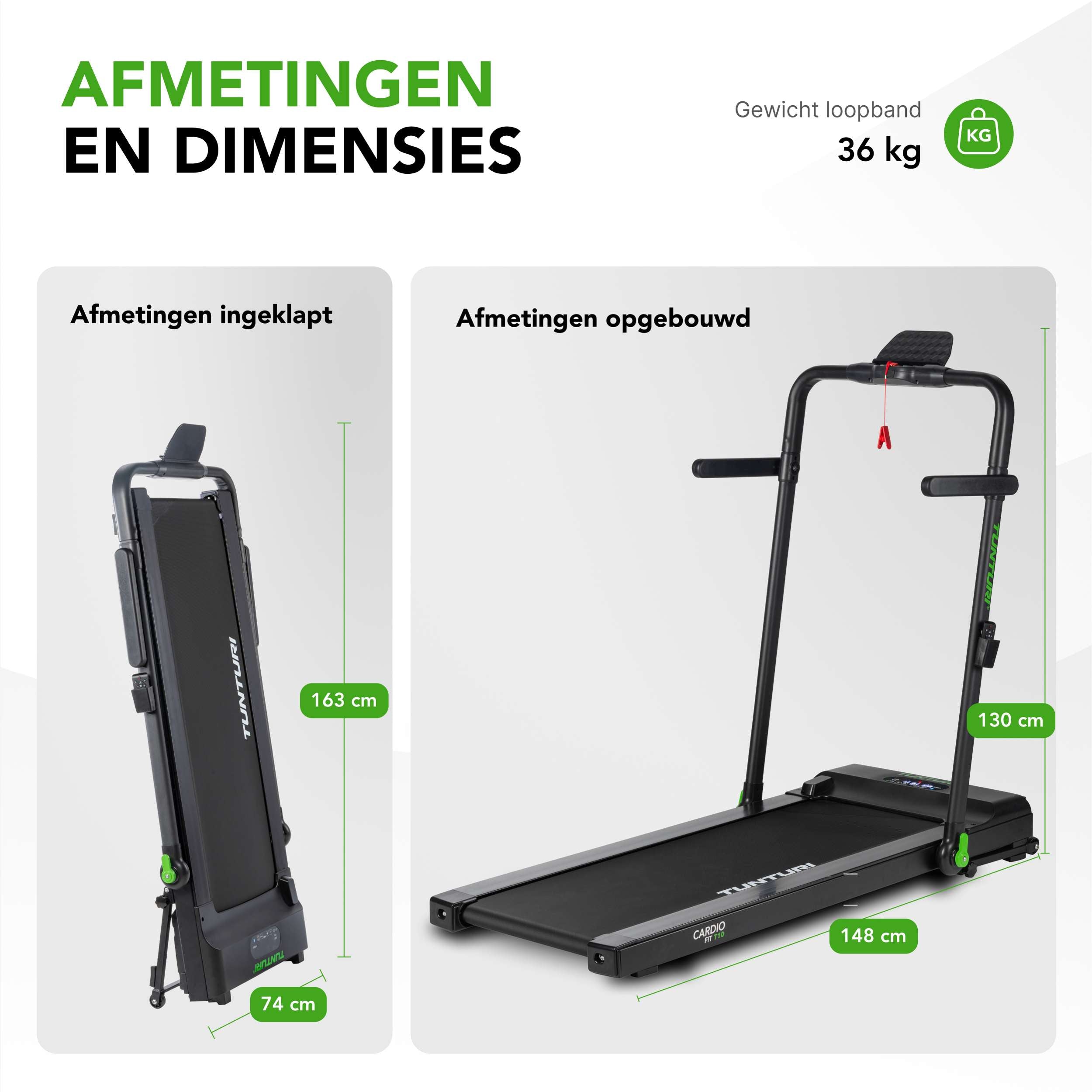 Tunturi Cardio Fit T10 Treadmill afbeelding 3