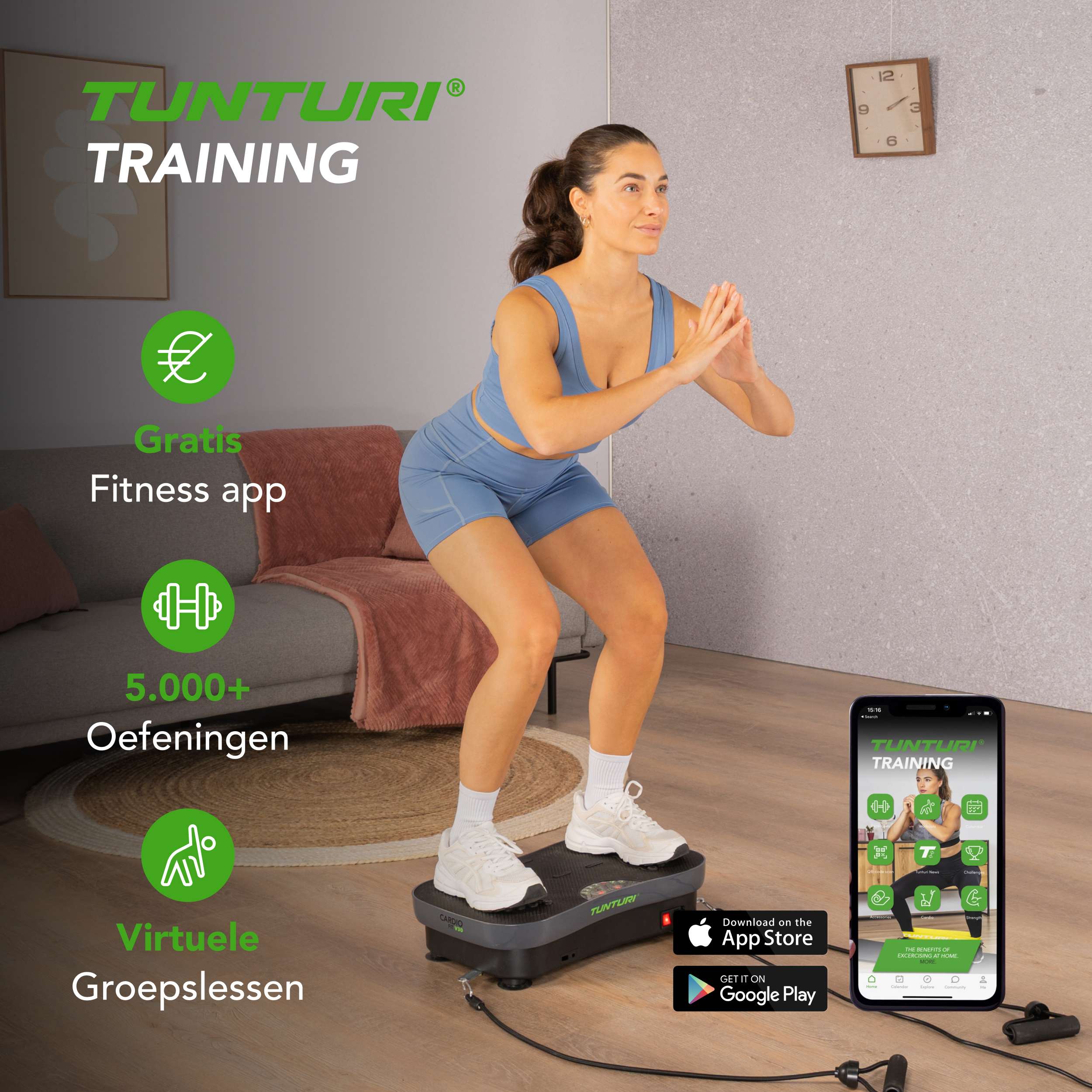 Tunturi Cardio Fit V30 Vibration plate afbeelding 8