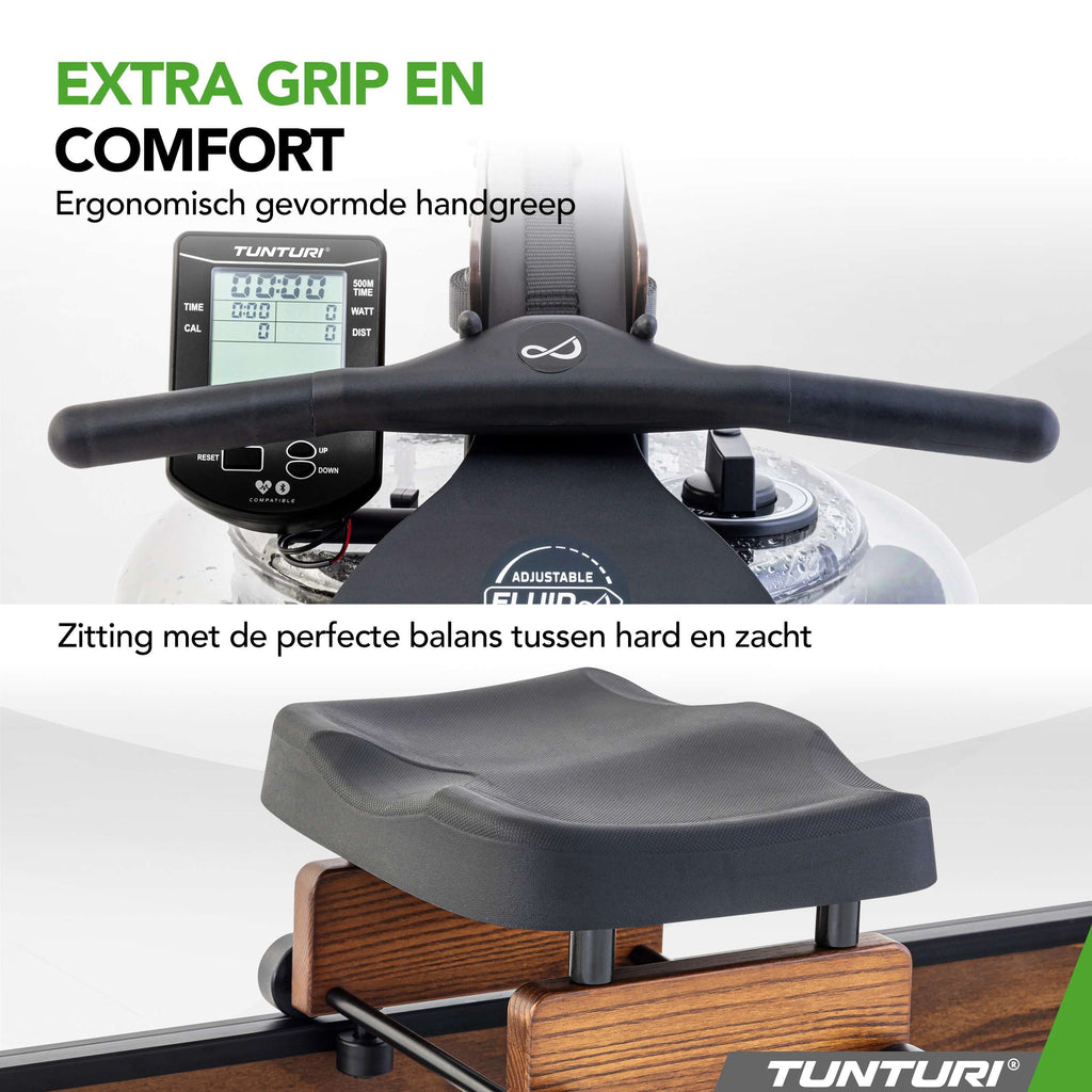 Tunturi Signature R90W Rower, By Fluid (1/2) afbeelding 8
