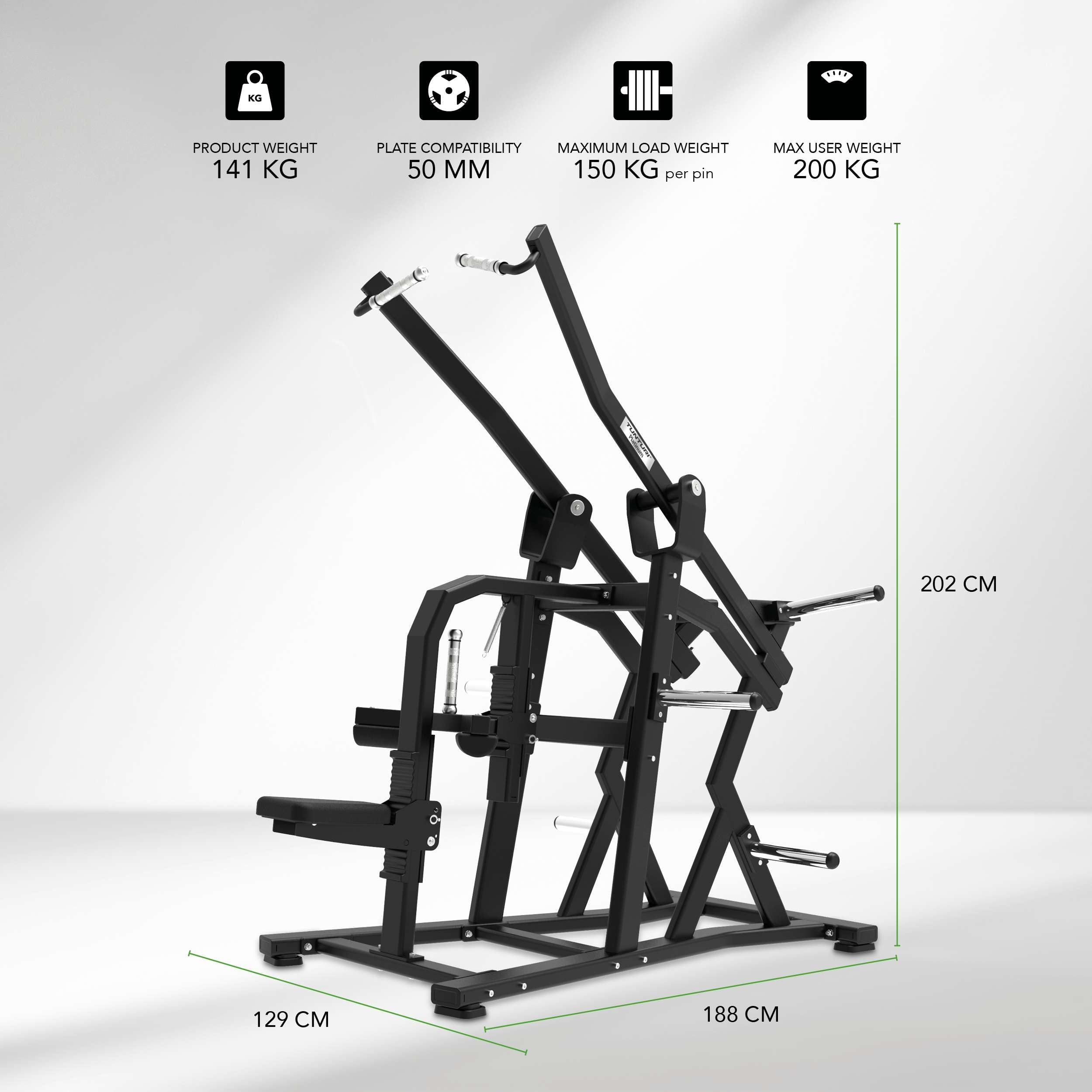 Tunturi Platinum - Wide Lat Pulldown  - Plate loaded - V-series afbeelding 2