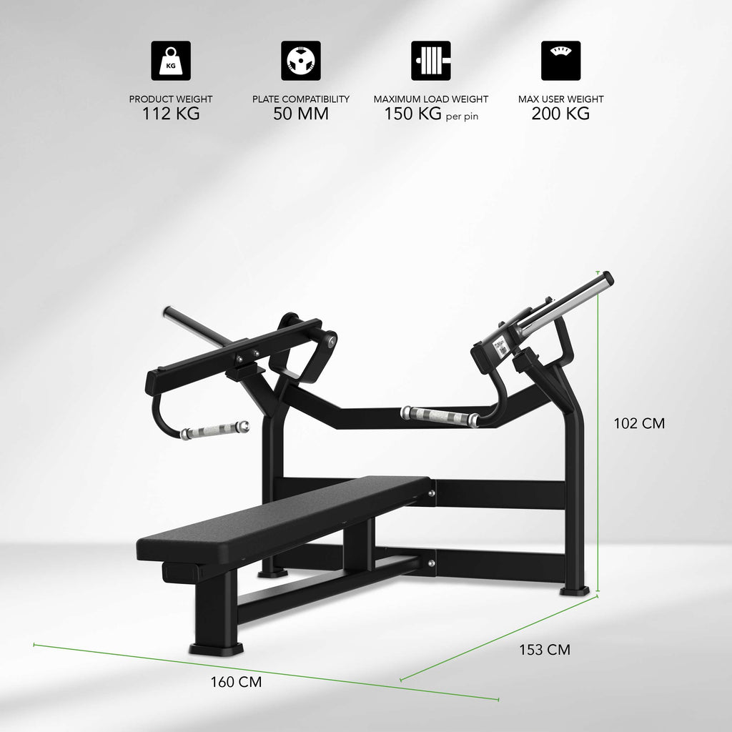 Tunturi Platinum - Horizontal Chest Press - Plate loaded - V-series afbeelding 2