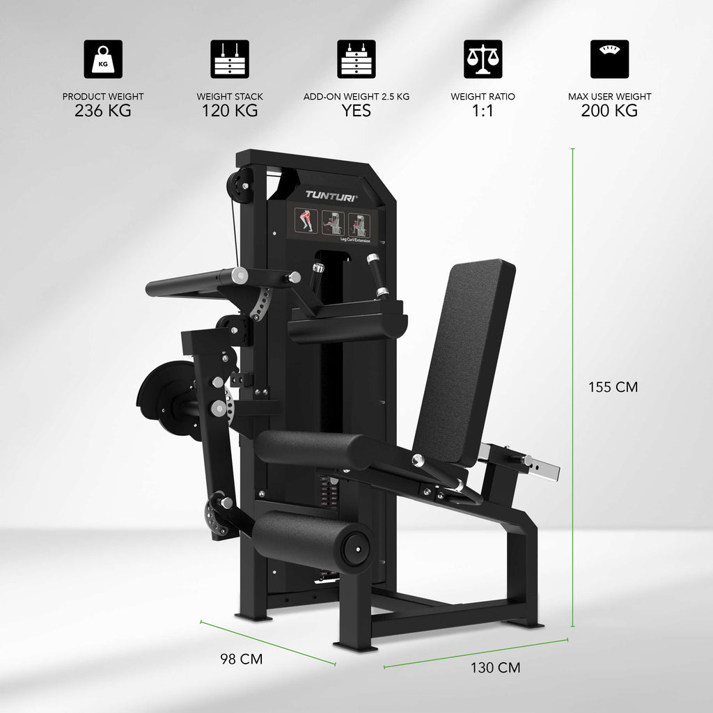 Tunturi Platinum - Dual Leg Curl/Extension - Selectorized - V-series afbeelding 2