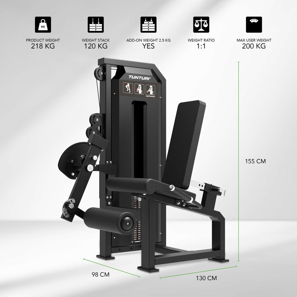 Tunturi Platinum - Leg extension - Selectorized - V-series afbeelding 2