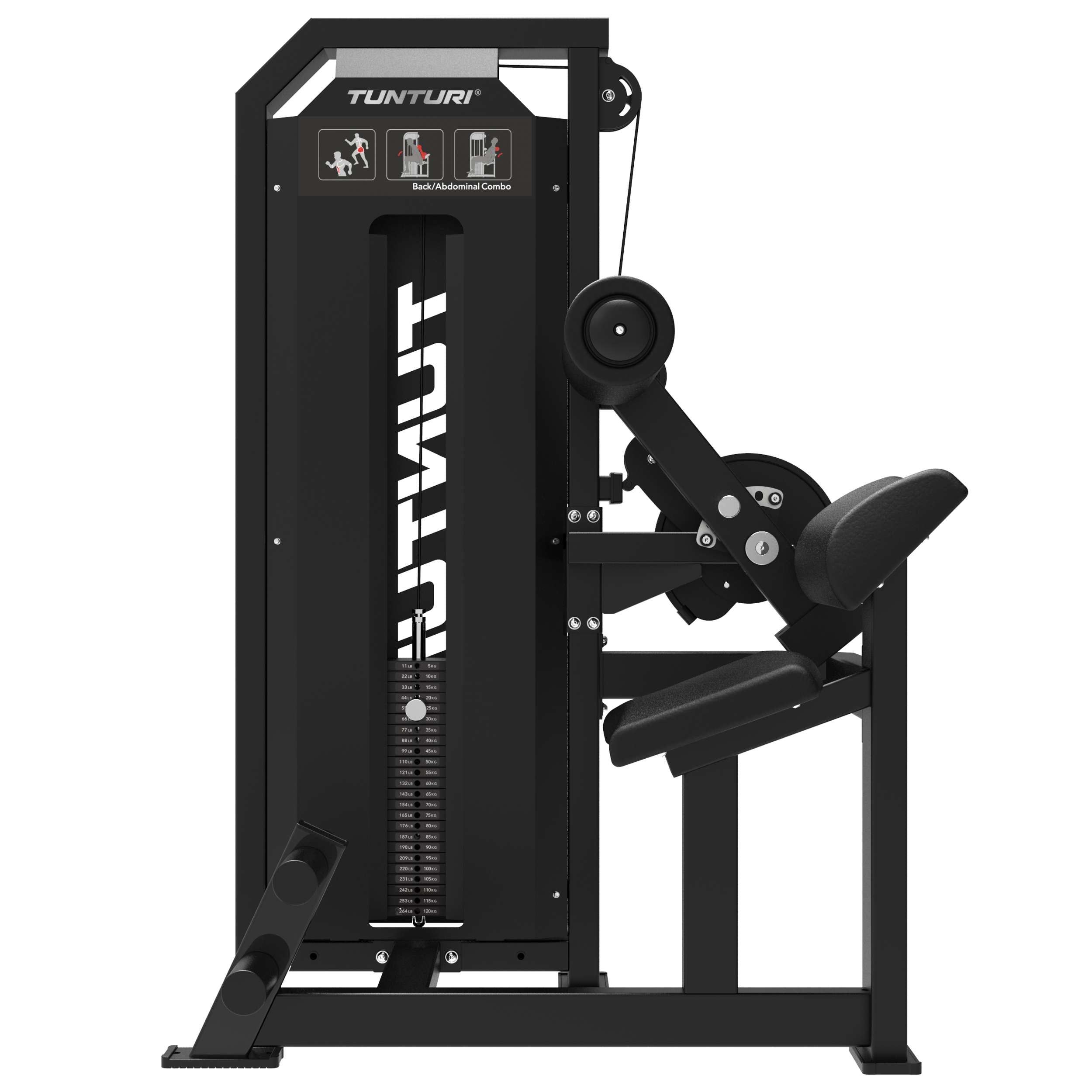 Tunturi Platinum - Dual Back/Abdominal Combo - Selectorized - V-series afbeelding 3
