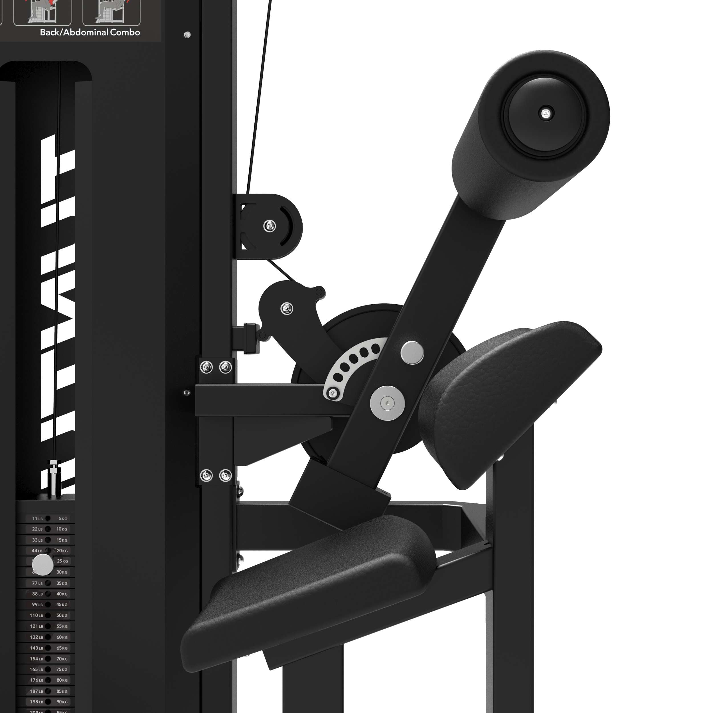 Tunturi Platinum - Dual Back/Abdominal Combo - Selectorized - V-series afbeelding 7