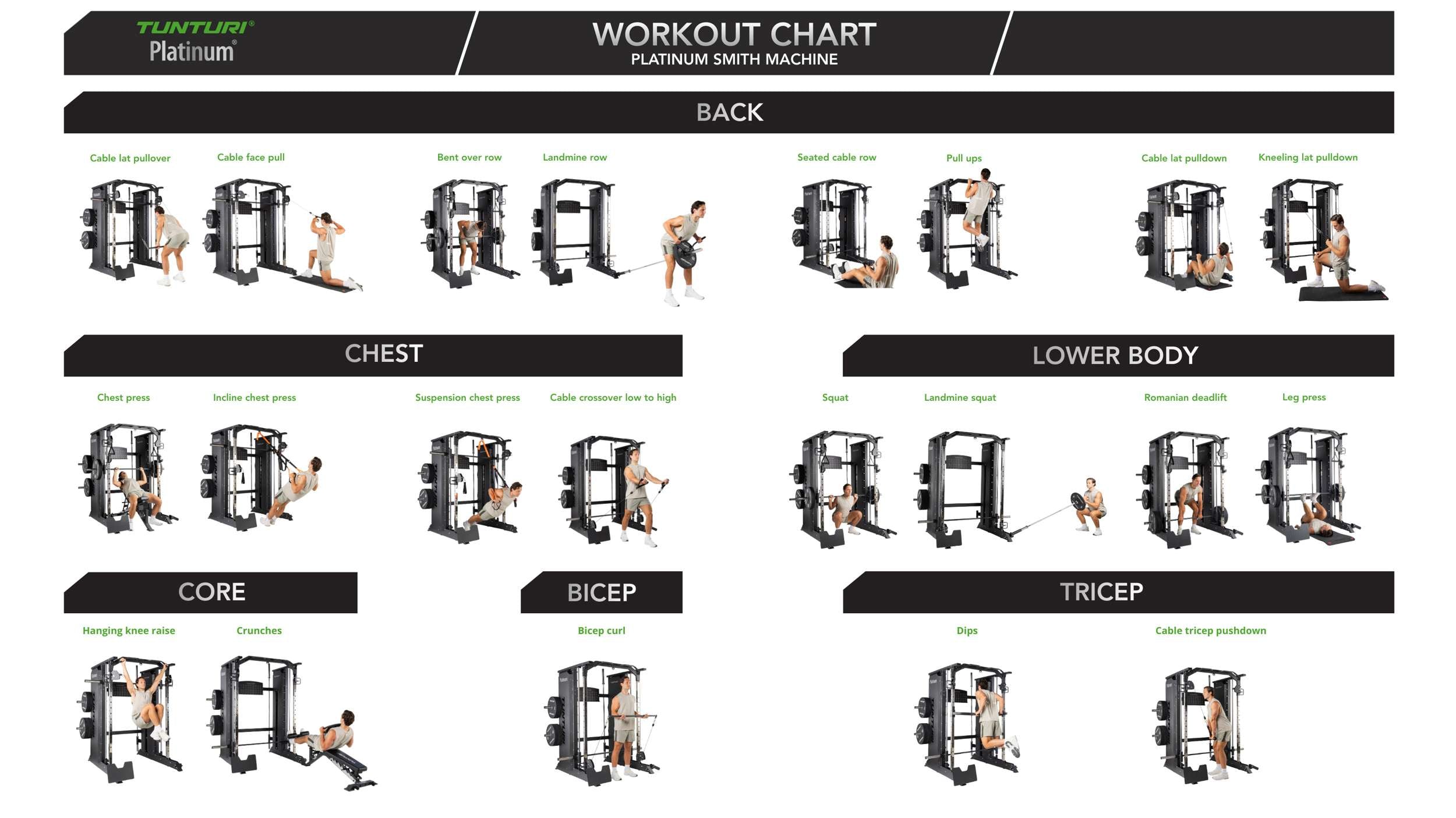 Tunturi Platinum - Full Smith/Functional trainer - Selectorized - V-series afbeelding 7