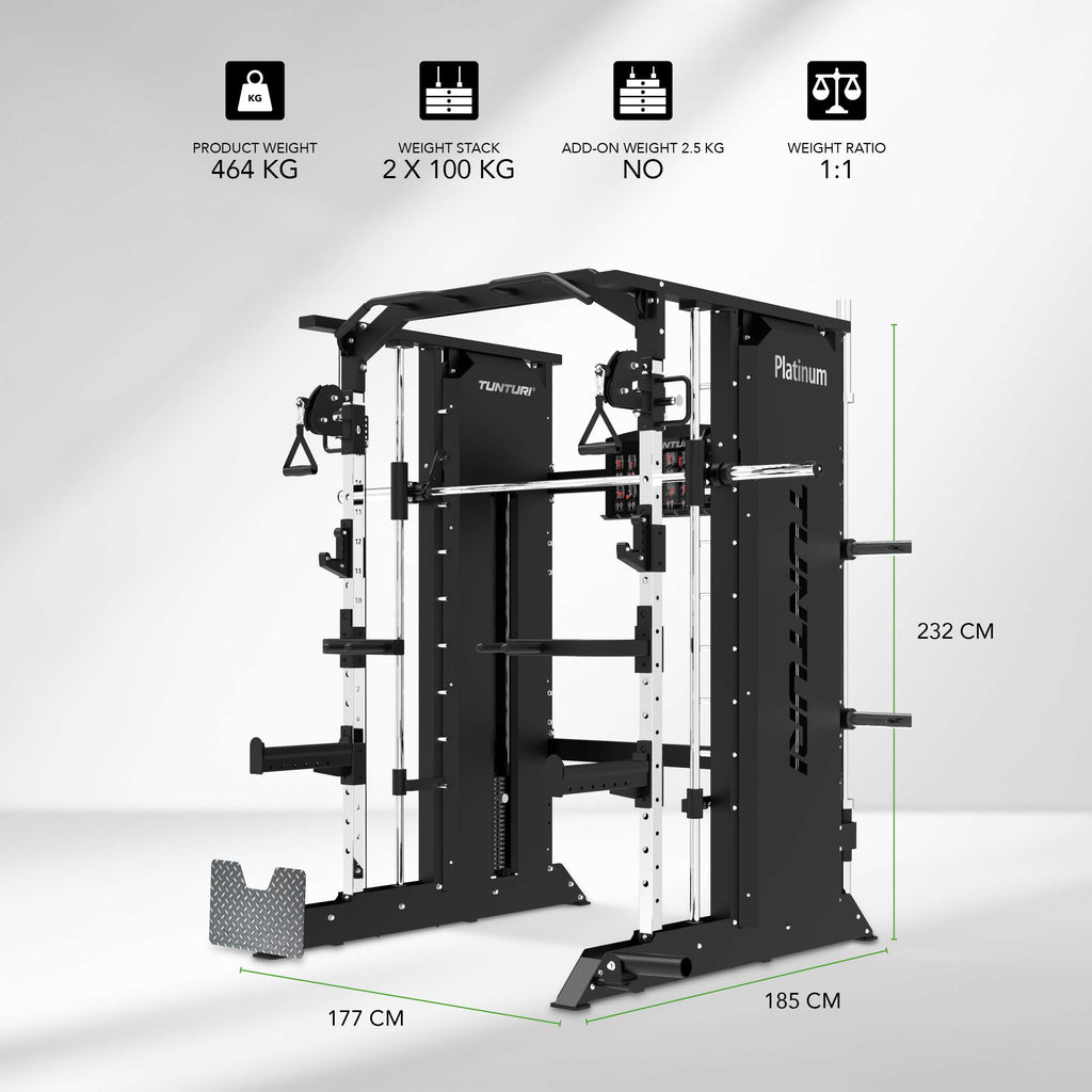 Tunturi Platinum - Full Smith/Functional trainer - Selectorized - V-series afbeelding 2
