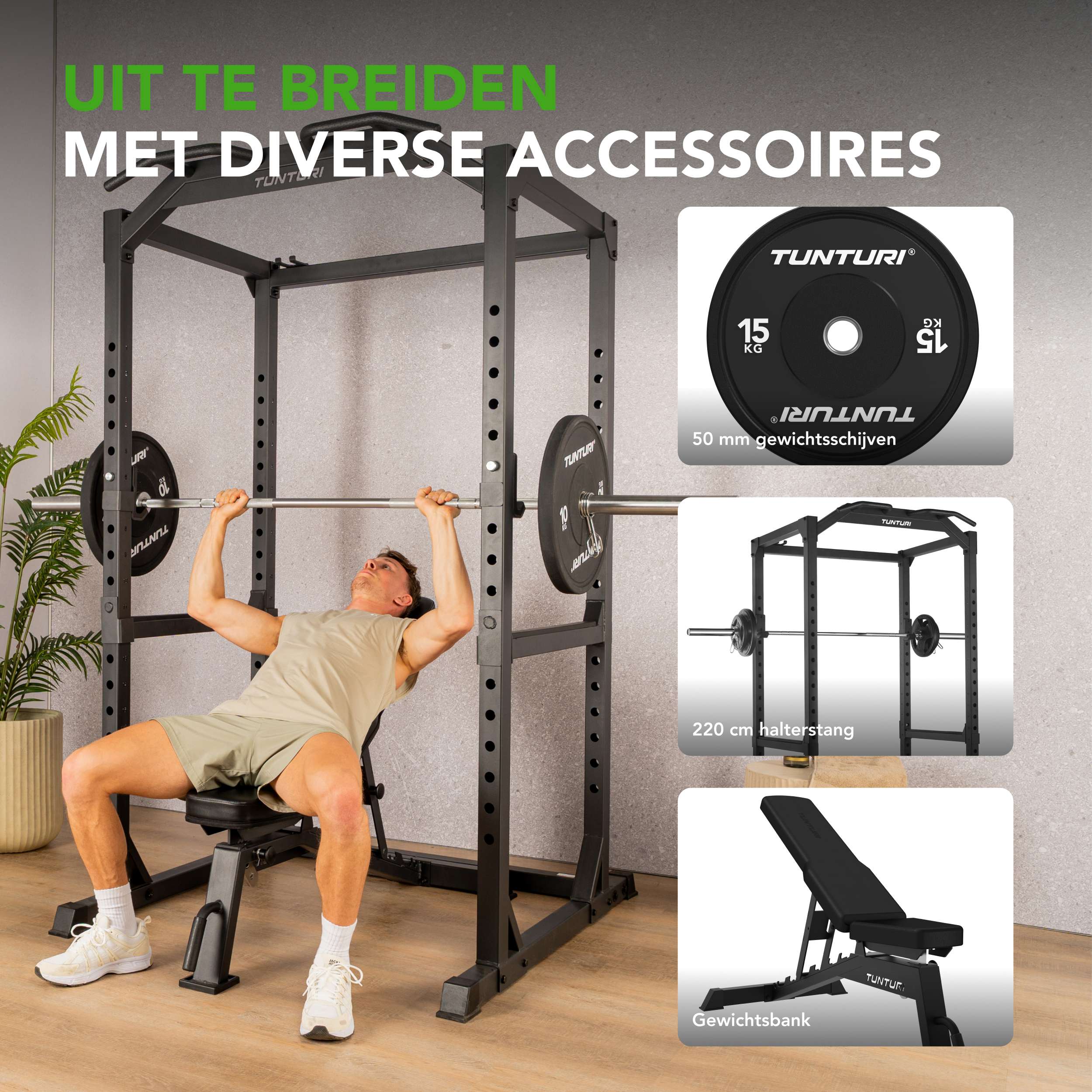 Tunturi PR60 Power Rack (1/2) afbeelding 3