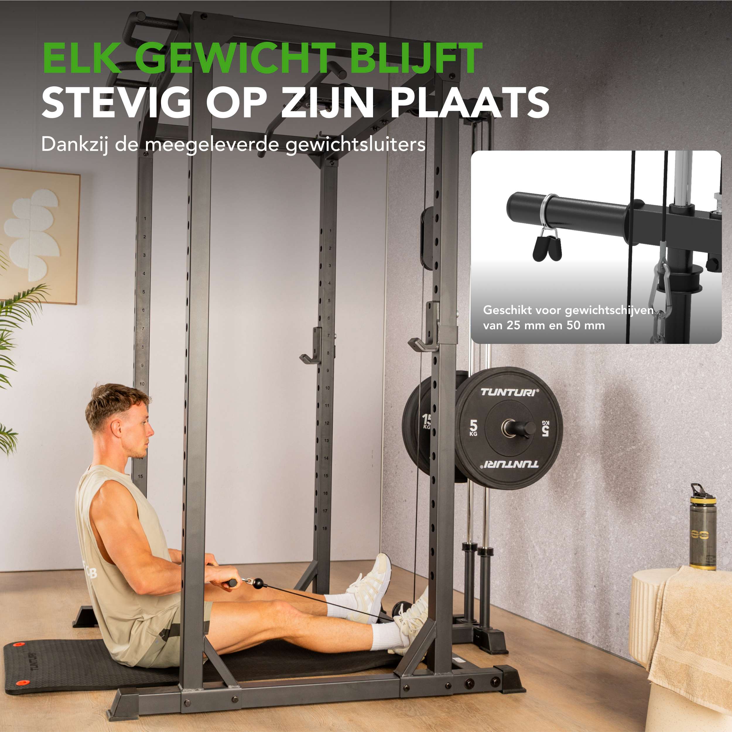 Tunturi PR60 Power Rack - Pulley Attachment (1/2) afbeelding 4