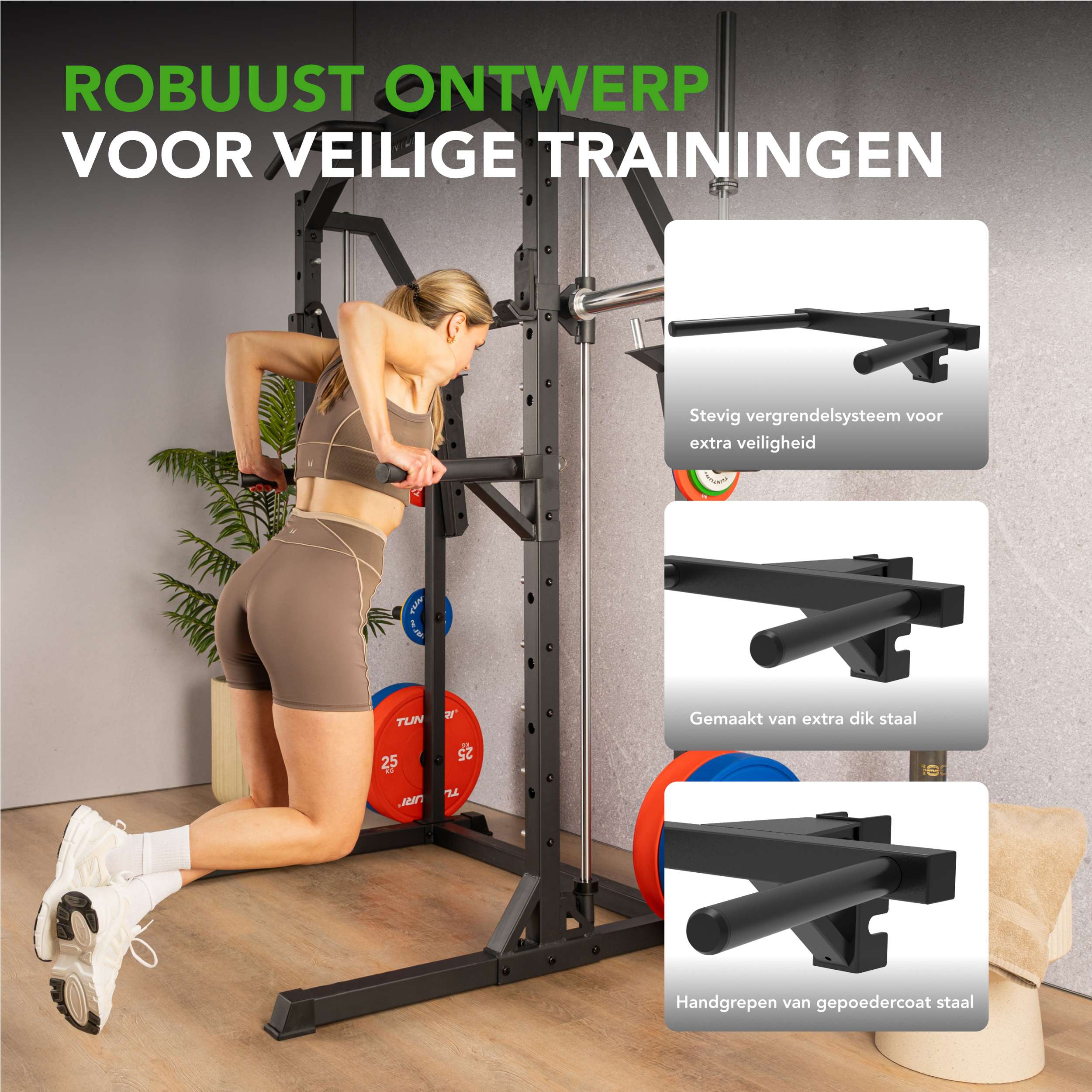 Tunturi PR60 Power Rack - Dip Attachment afbeelding 3