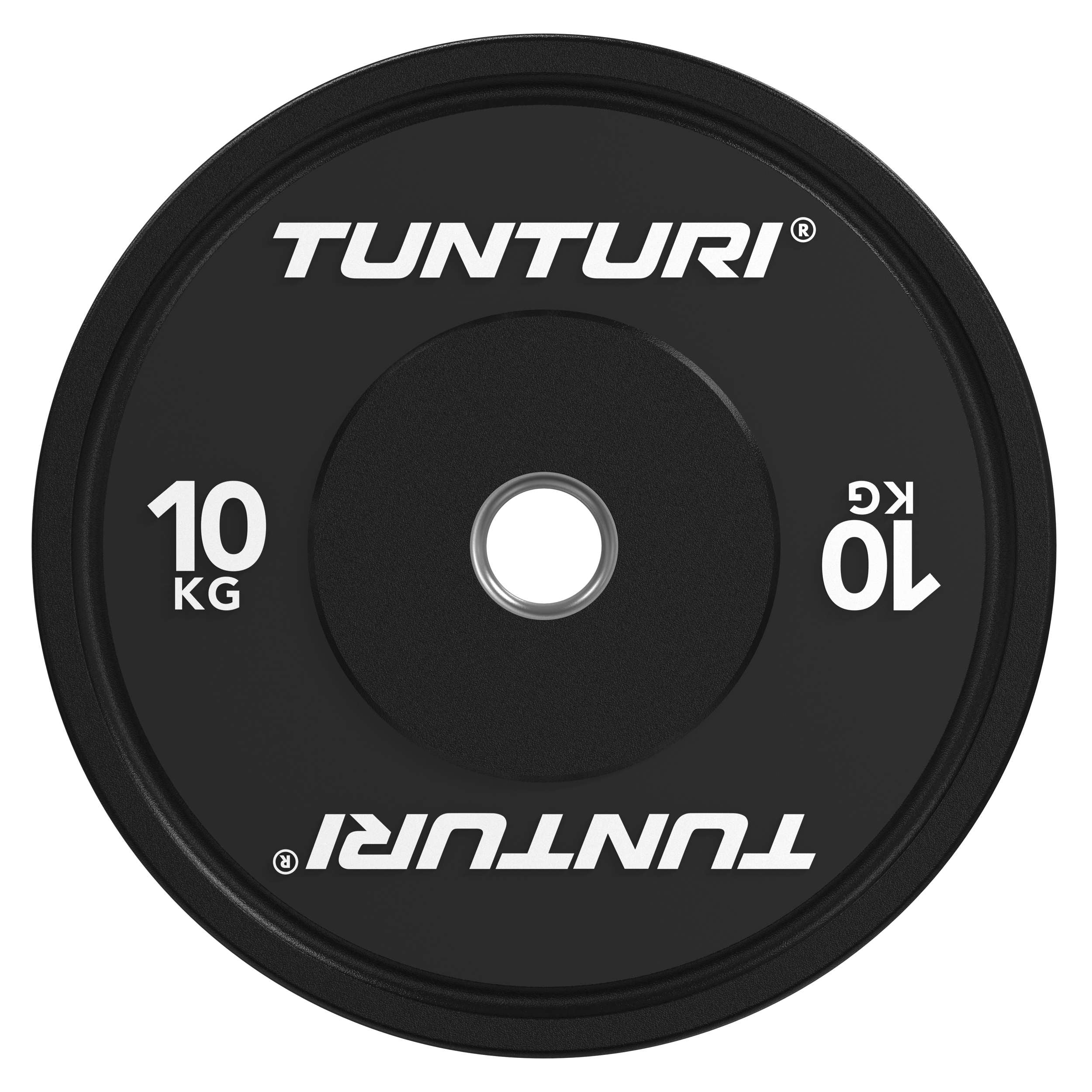 Tunturi Platinum Bumper Plate Black, 10kg afbeelding 2