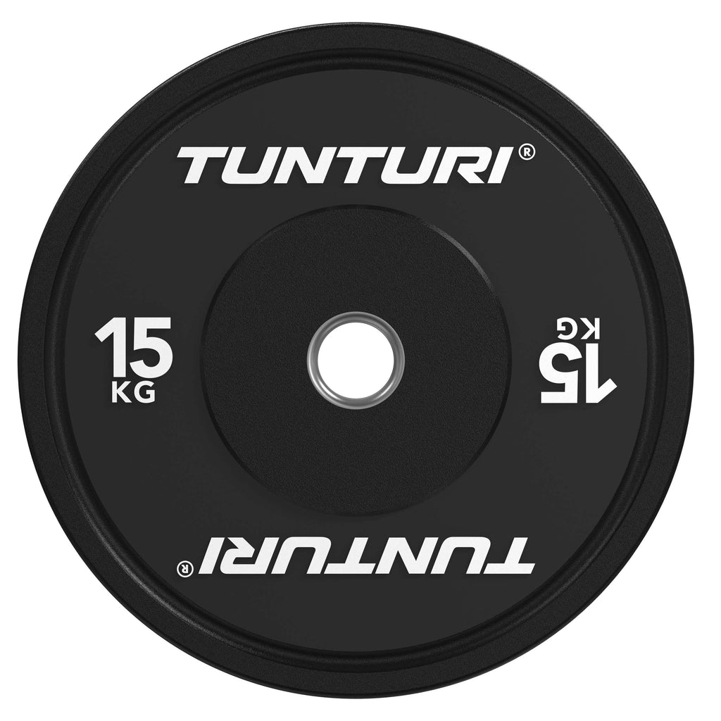Tunturi Platinum Bumper Plate Black, 15kg afbeelding 2