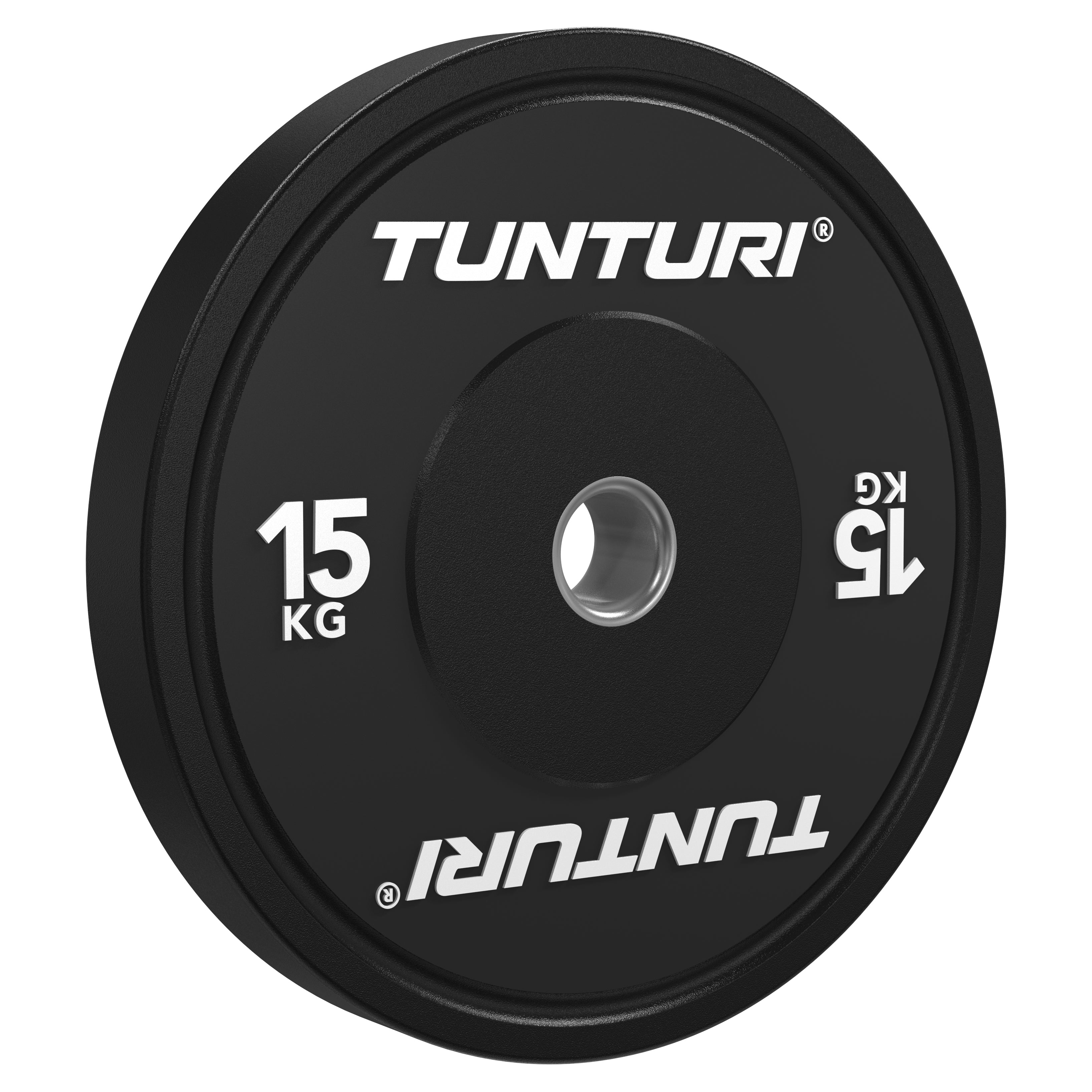 Tunturi Platinum Bumper Plate Black, 15kg