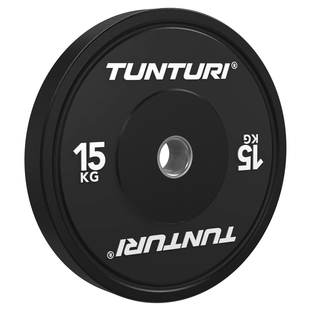 Tunturi Platinum Bumper Plate Black, 15kg