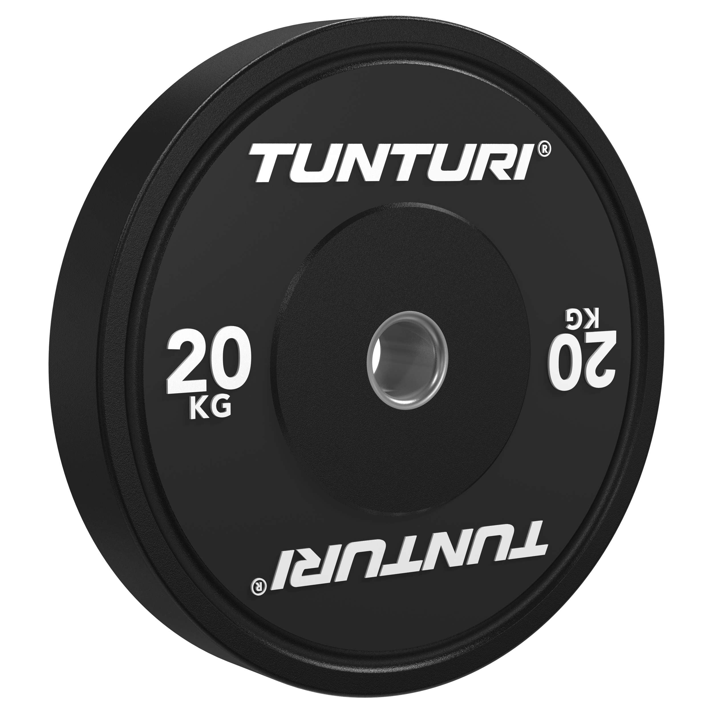 Tunturi Platinum Bumper Plate Black, 20kg