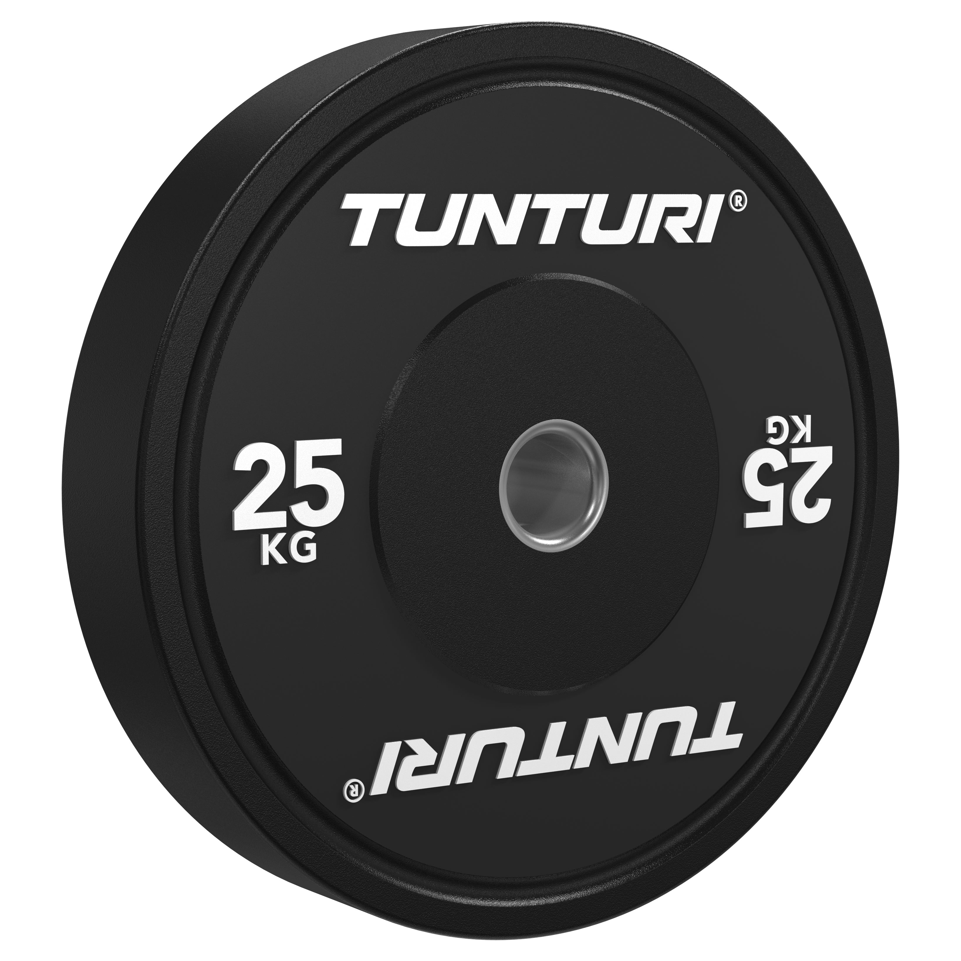 Tunturi Platinum Bumper Plate Black, 25kg