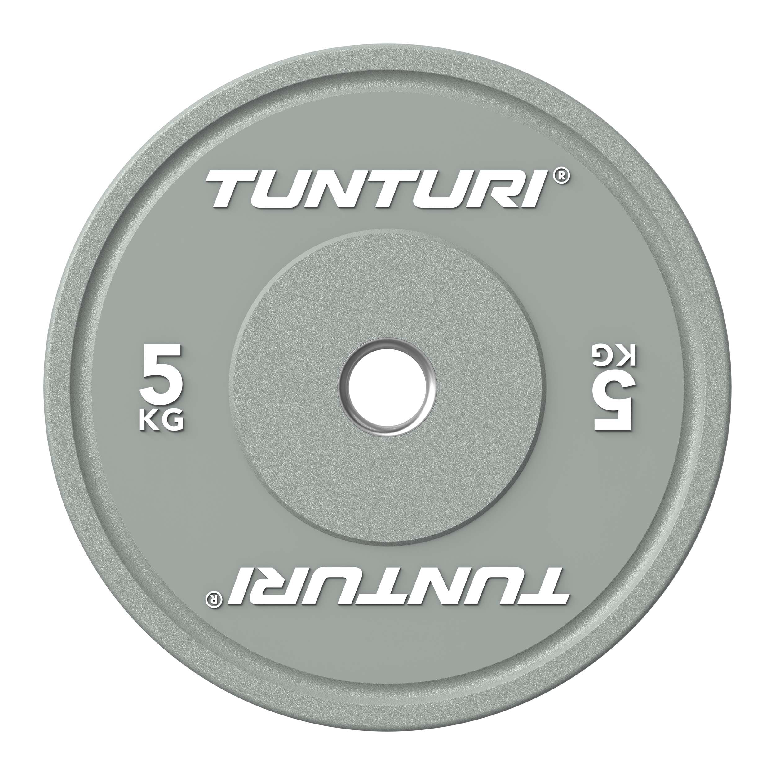 Tunturi Platinum Bumper Plate Grey, 5kg afbeelding 2