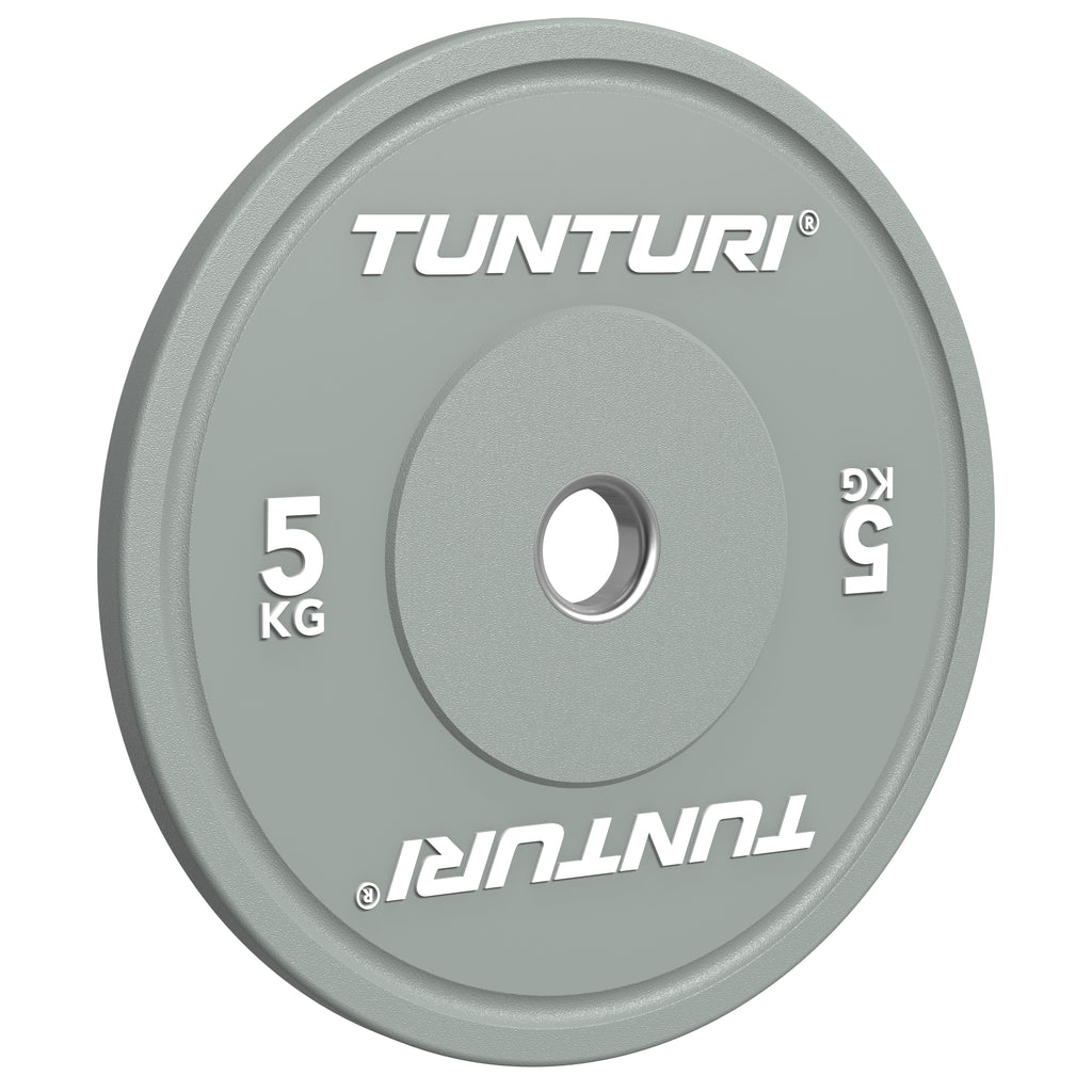 Tunturi Platinum Bumper Plate Grey, 5kg