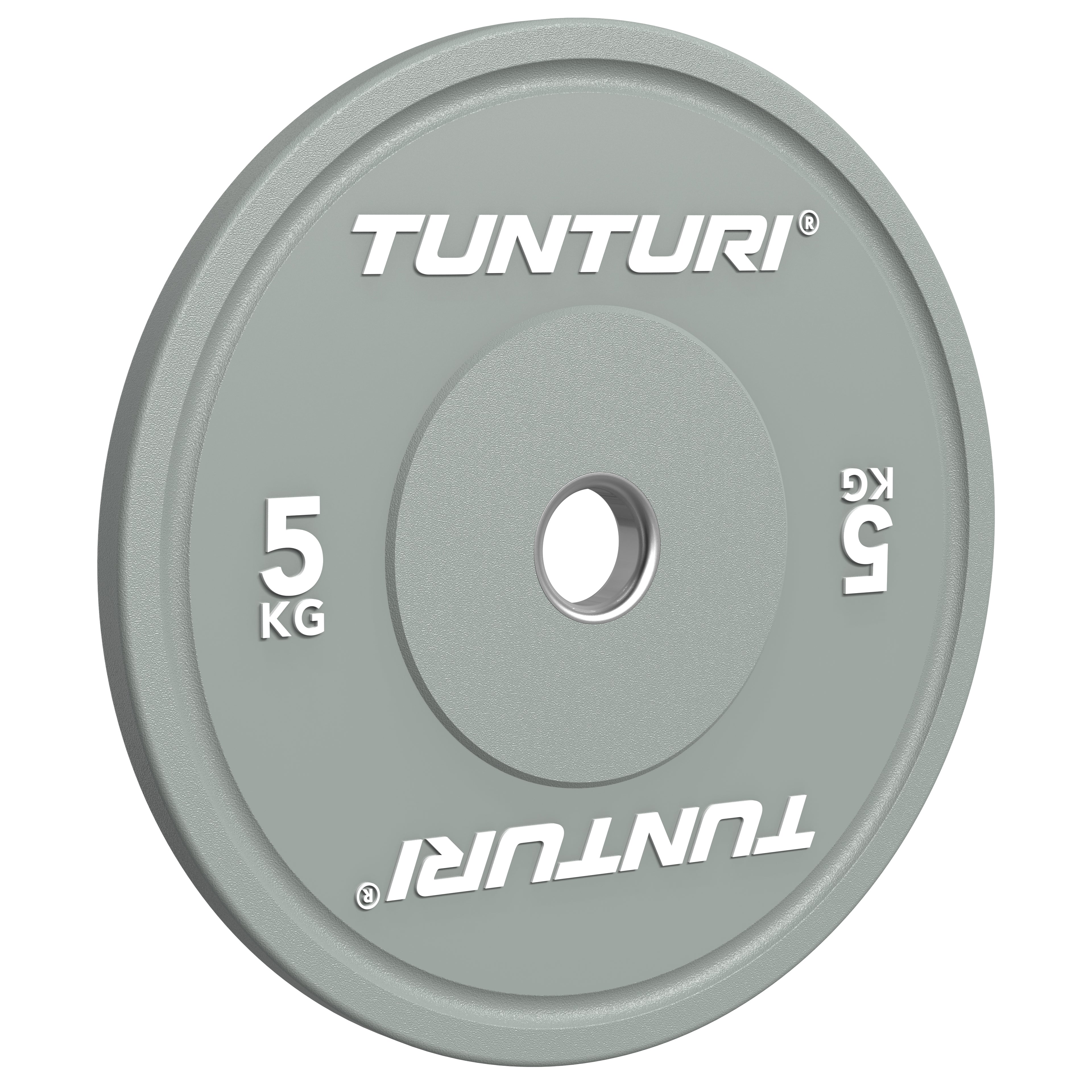 Tunturi Platinum Bumper Plate Grey, 5kg