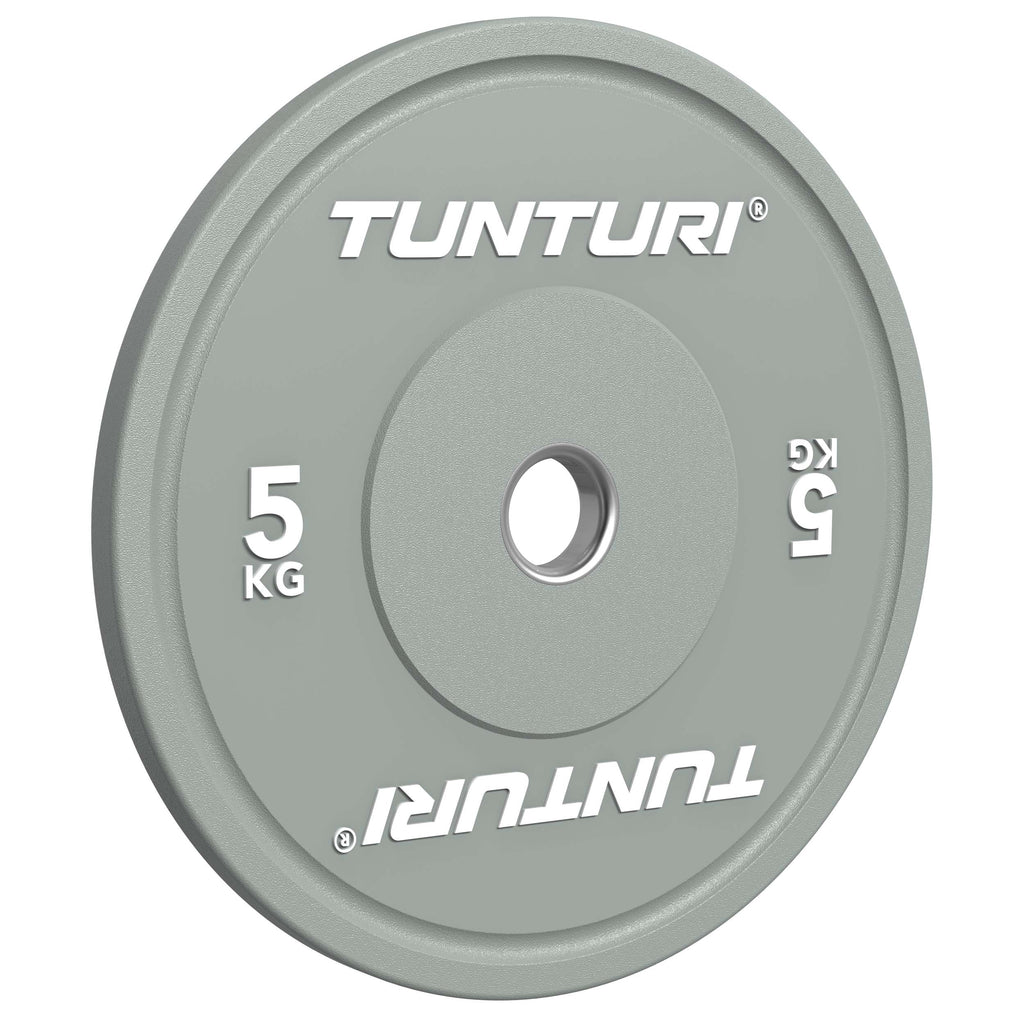 Tunturi Platinum Bumper Plate Grey, 5kg