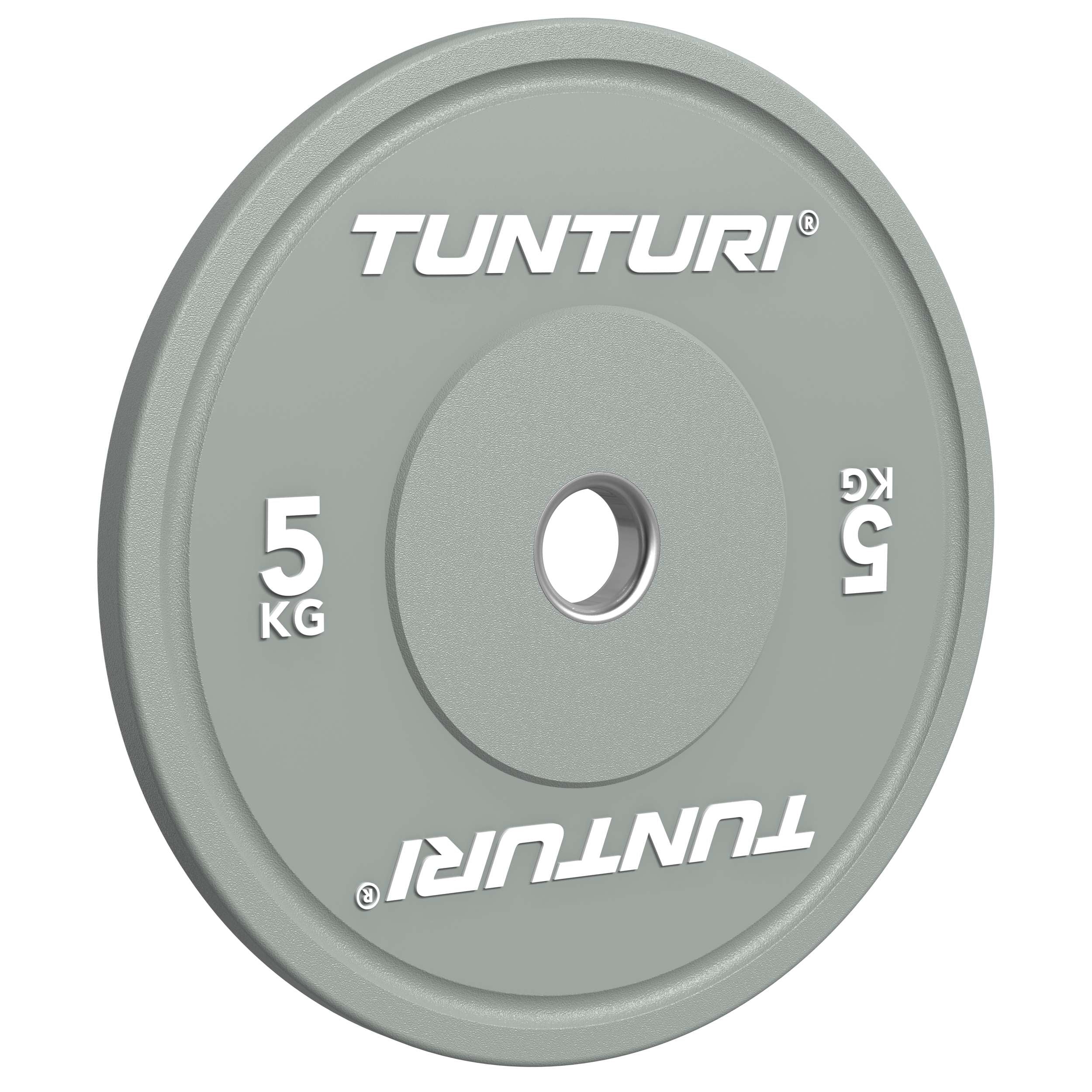 Tunturi Platinum Bumper Plate Grey, 5kg