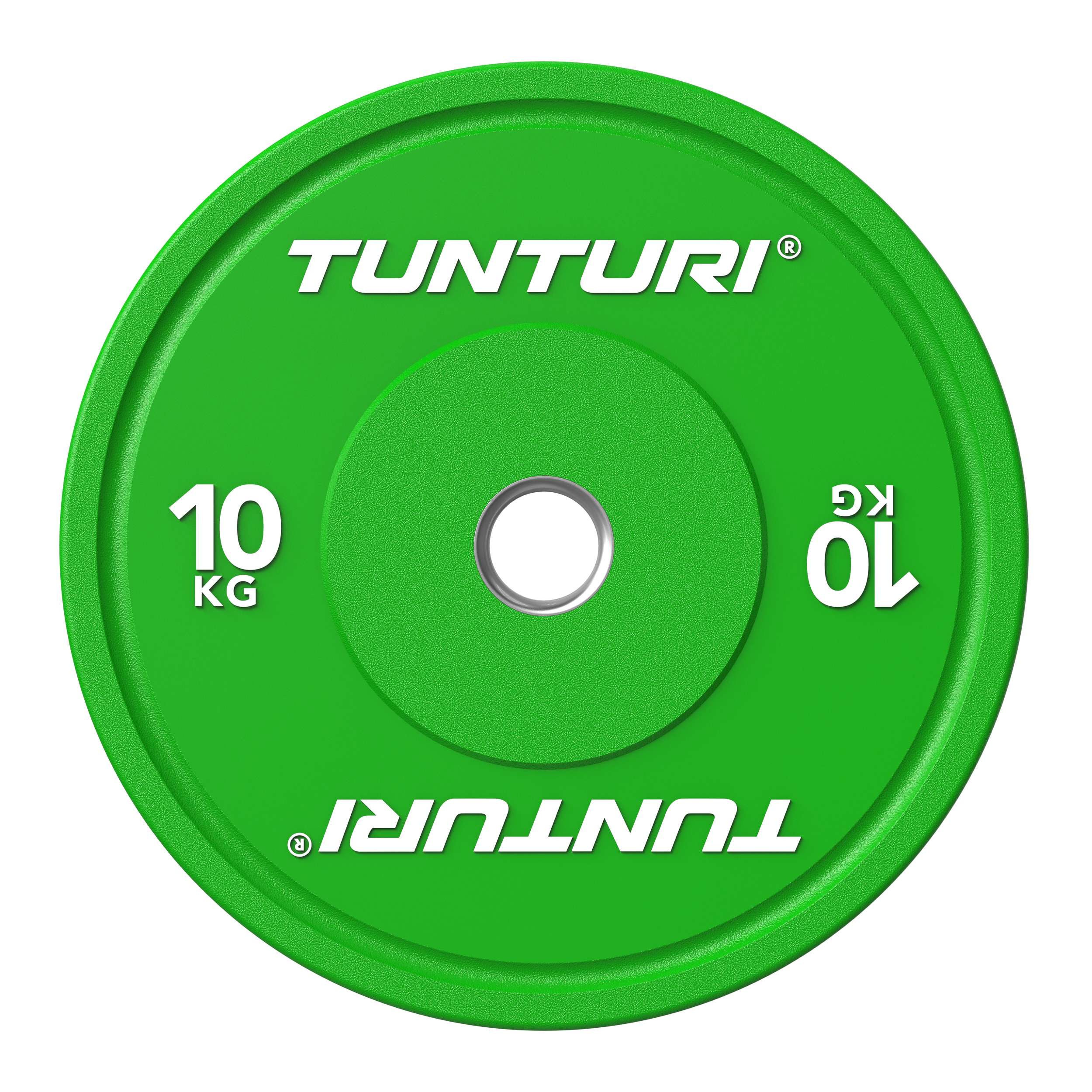 Tunturi Platinum Bumper Plate Green, 10kg afbeelding 2