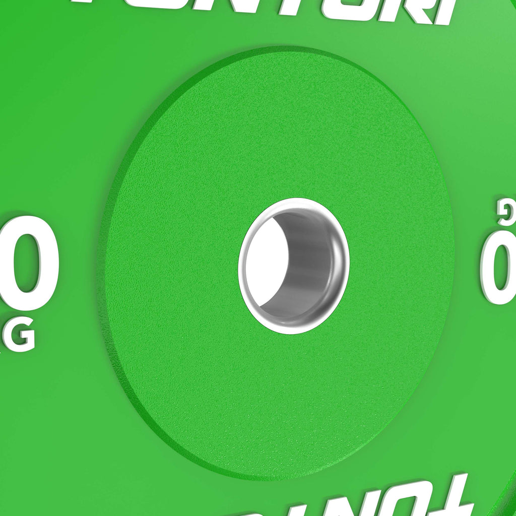 Tunturi Platinum Bumper Plate Green, 10kg afbeelding 8