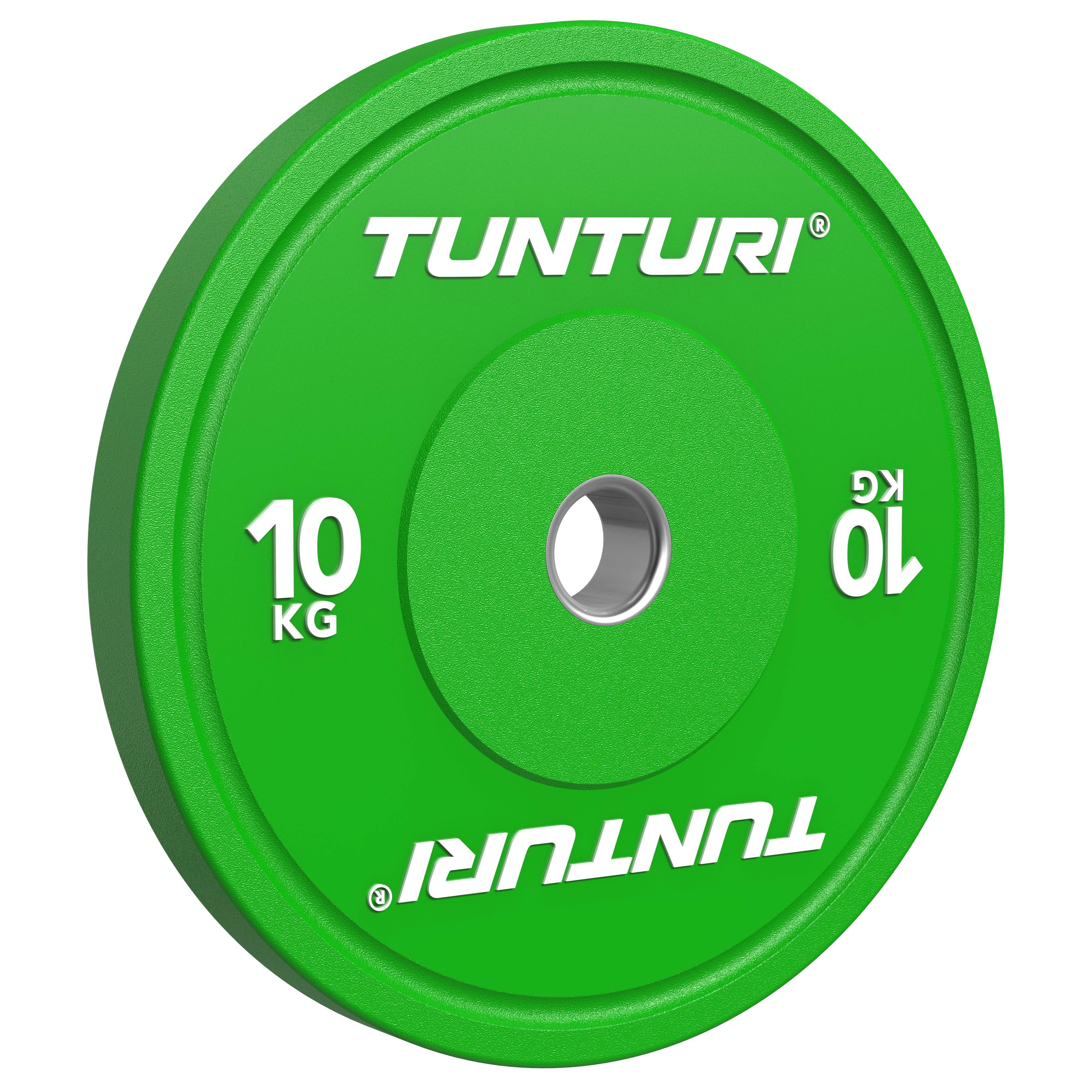 Tunturi Platinum Bumper Plate Green, 10kg