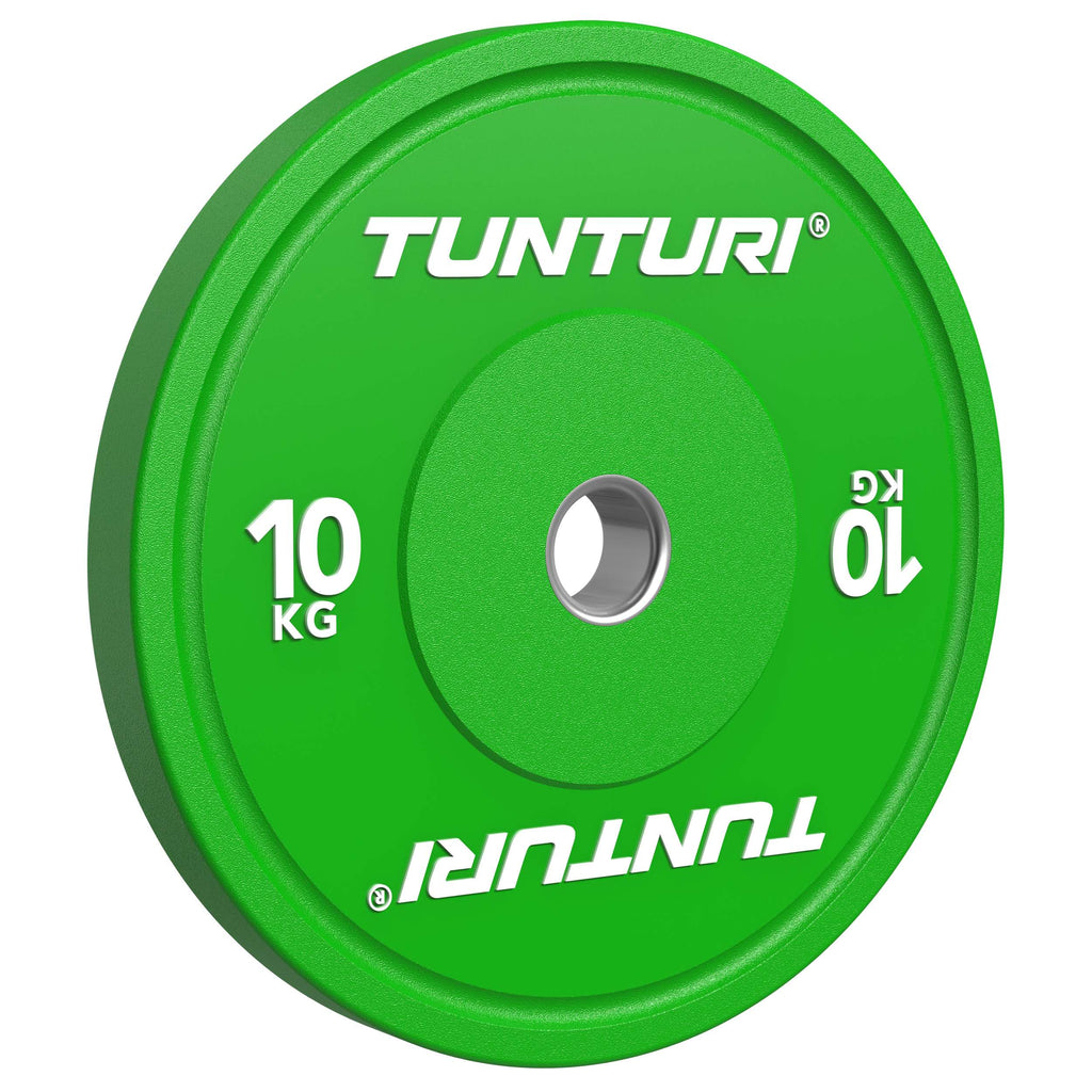 Tunturi Platinum Bumper Plate Green, 10kg
