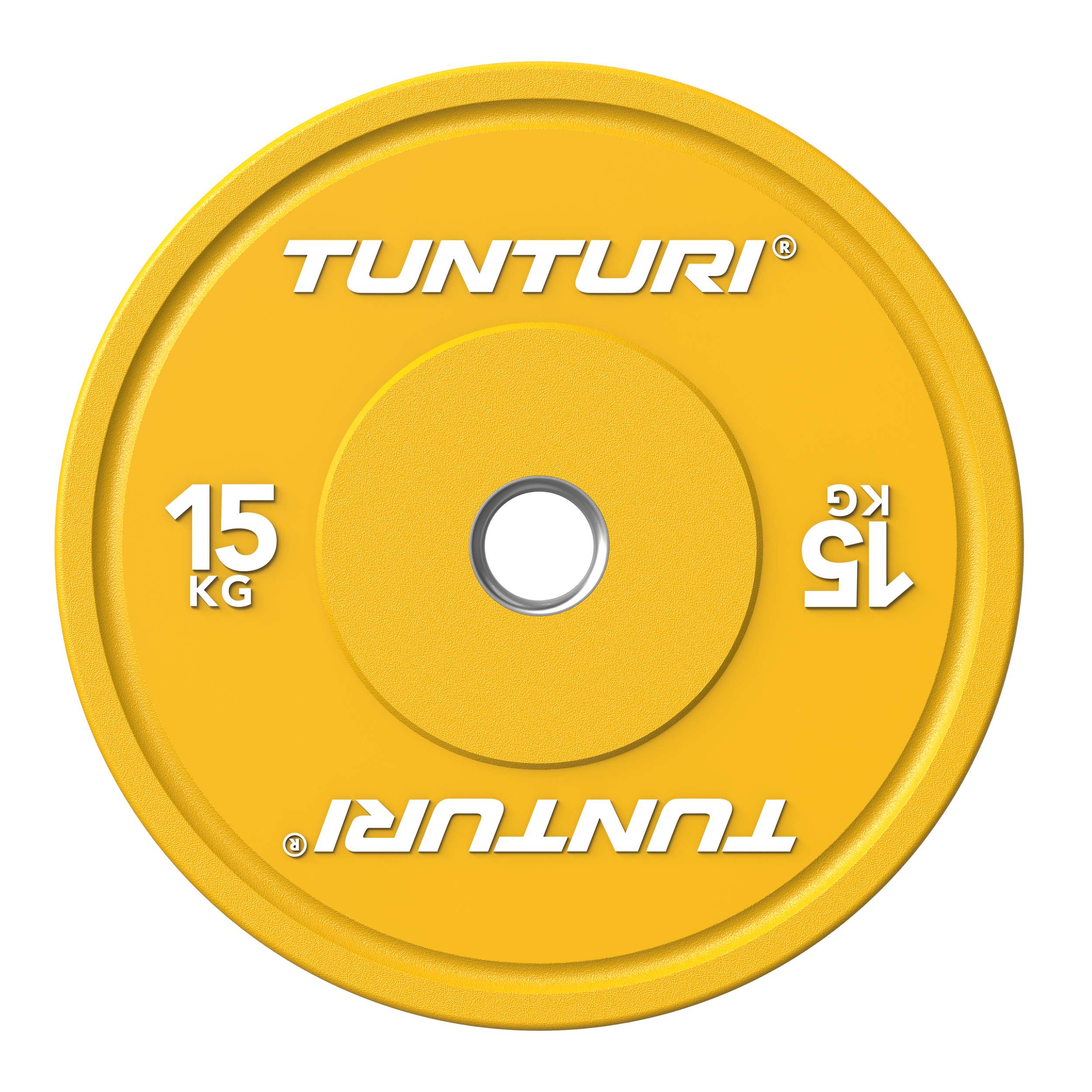 Tunturi Platinum Bumper Plate Yellow, 15kg afbeelding 2